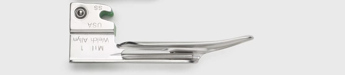 Welch-Allyn Miller Fiber Optic Laryngoscope Blade, Size 1 (Infant) - Laryngoscope Blade Miller F/O - Image 1