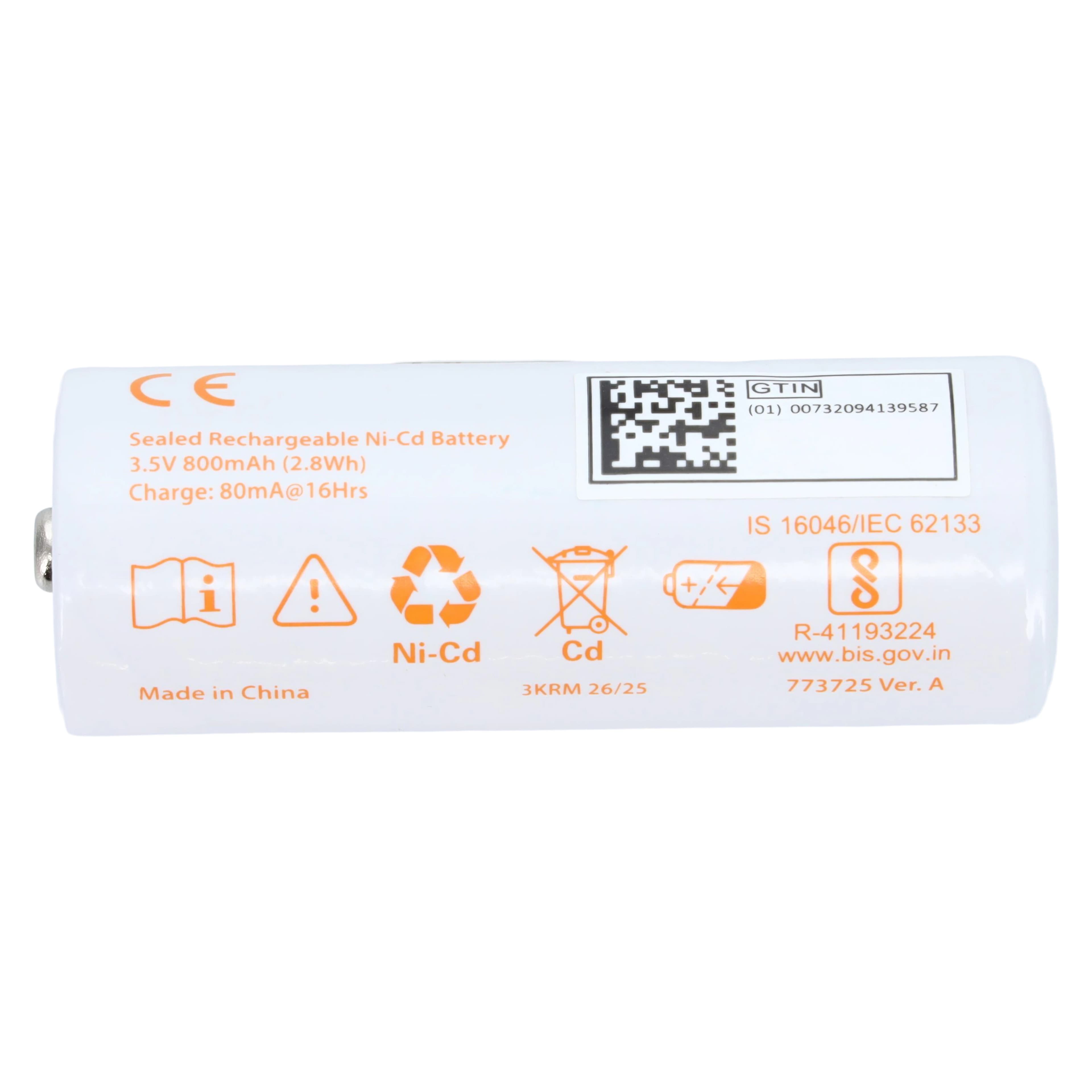 Welch Allyn NiCad Rechargeable Battery, Orange, 72300 thumbnail 3