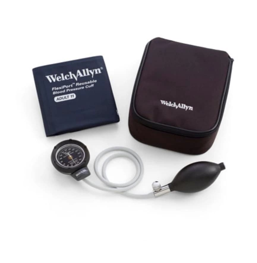 Welch Allyn DuraShock Platinum Series Aneroid Gauge, Black/Gray, Latex-Free, Dial Display, Each - Durashock Gauge Aneroid Hand - Image 1