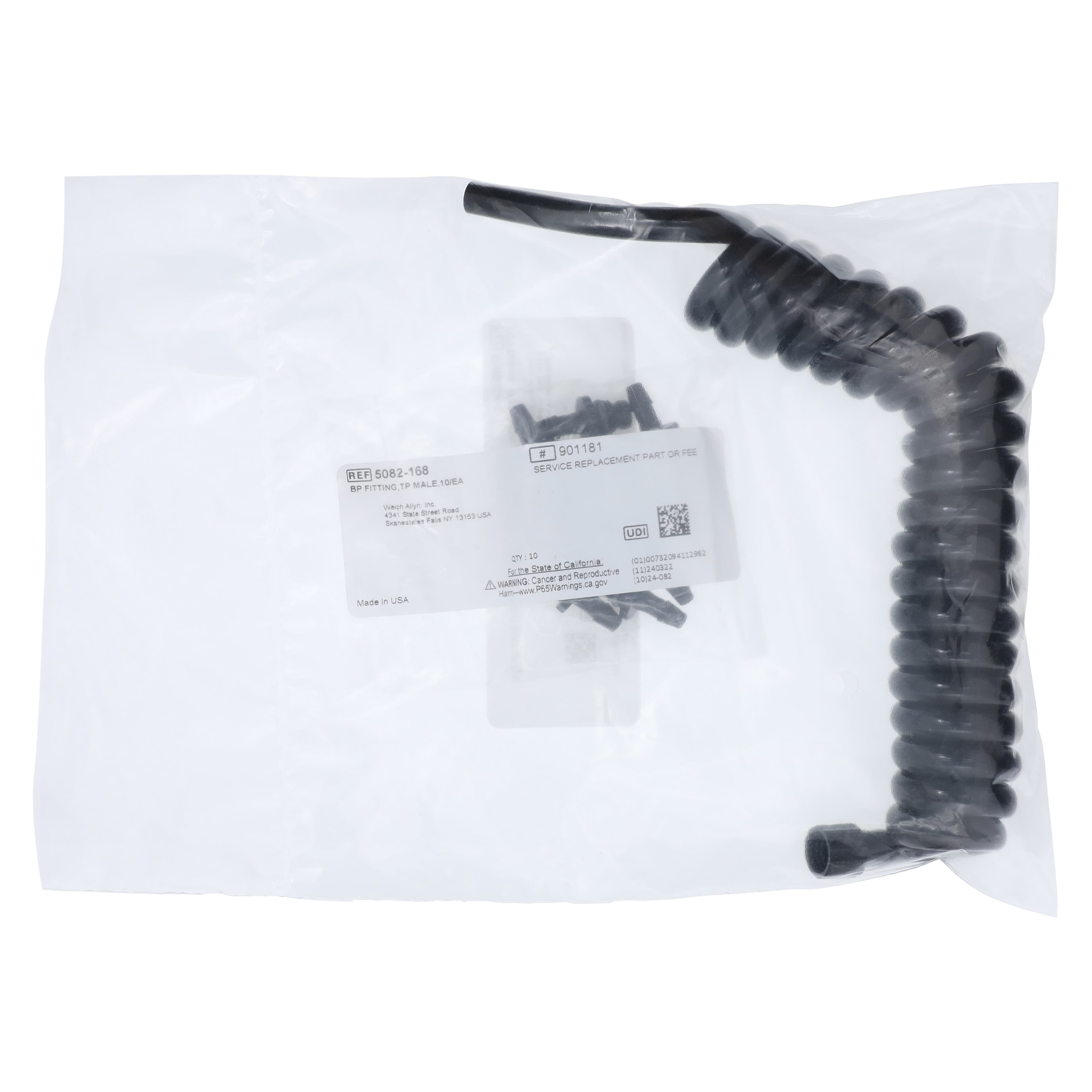 Tycos Coiled Tubing for Aneroid Sphygmomanometer, Latex-Free, Each thumbnail 2