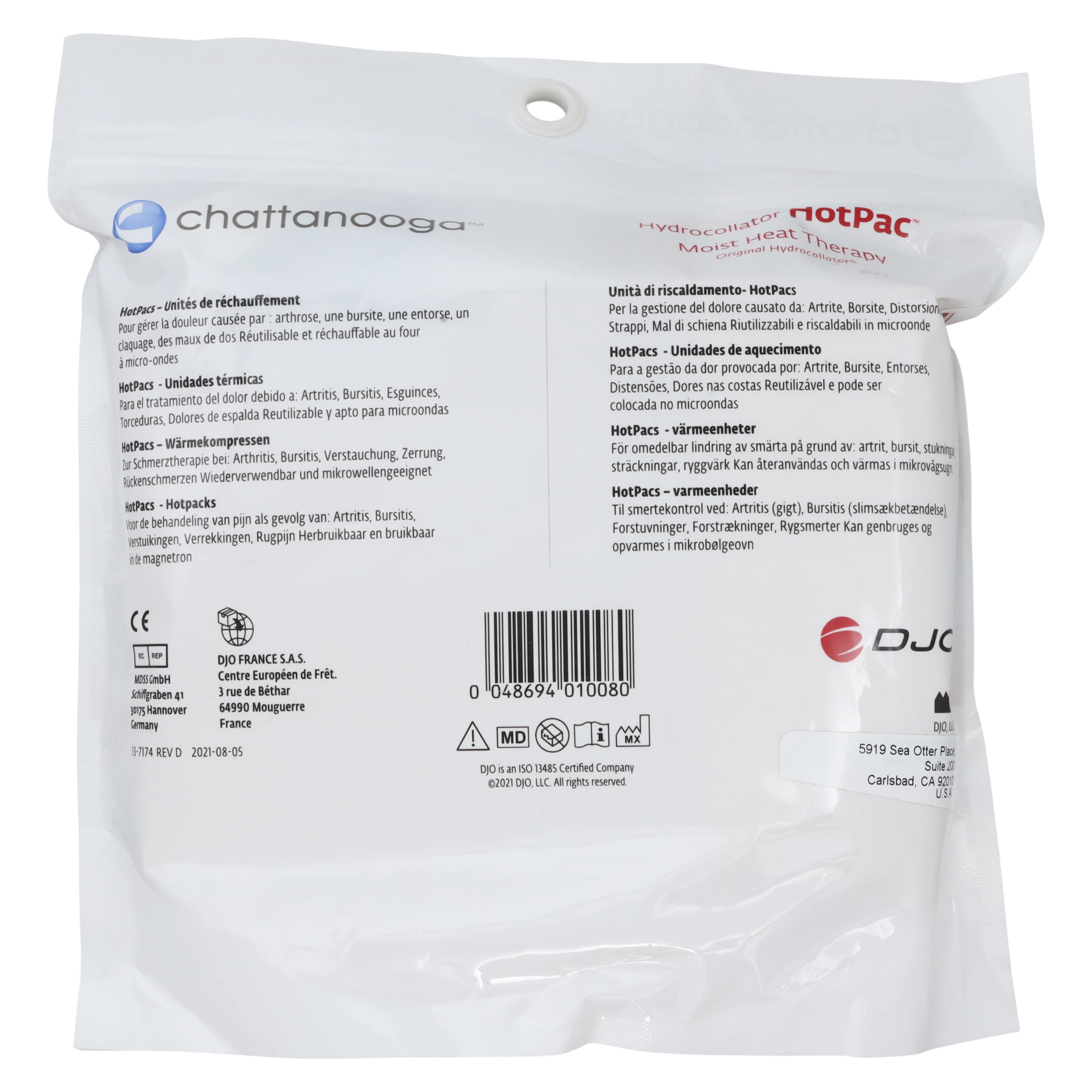 Chattanooga Hydrocollator HotPac Moist Heat Pack, 10" x 18", Spine (Small) thumbnail 5
