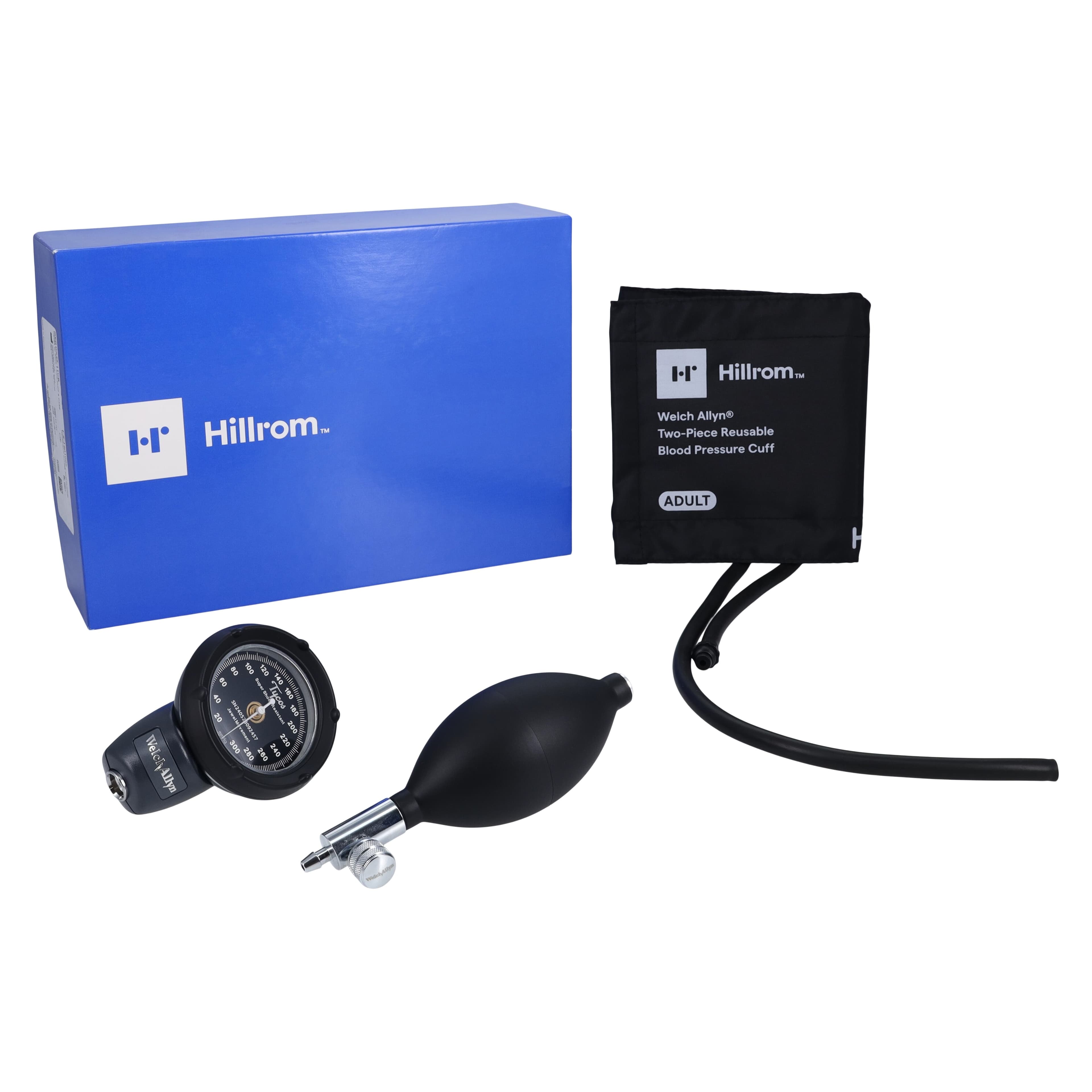 Welch Allyn DuraShock Platinum Series Aneroid Sphygmomanometer, Size 11, Black/Gray, Adult, Arm Dial Display thumbnail 2