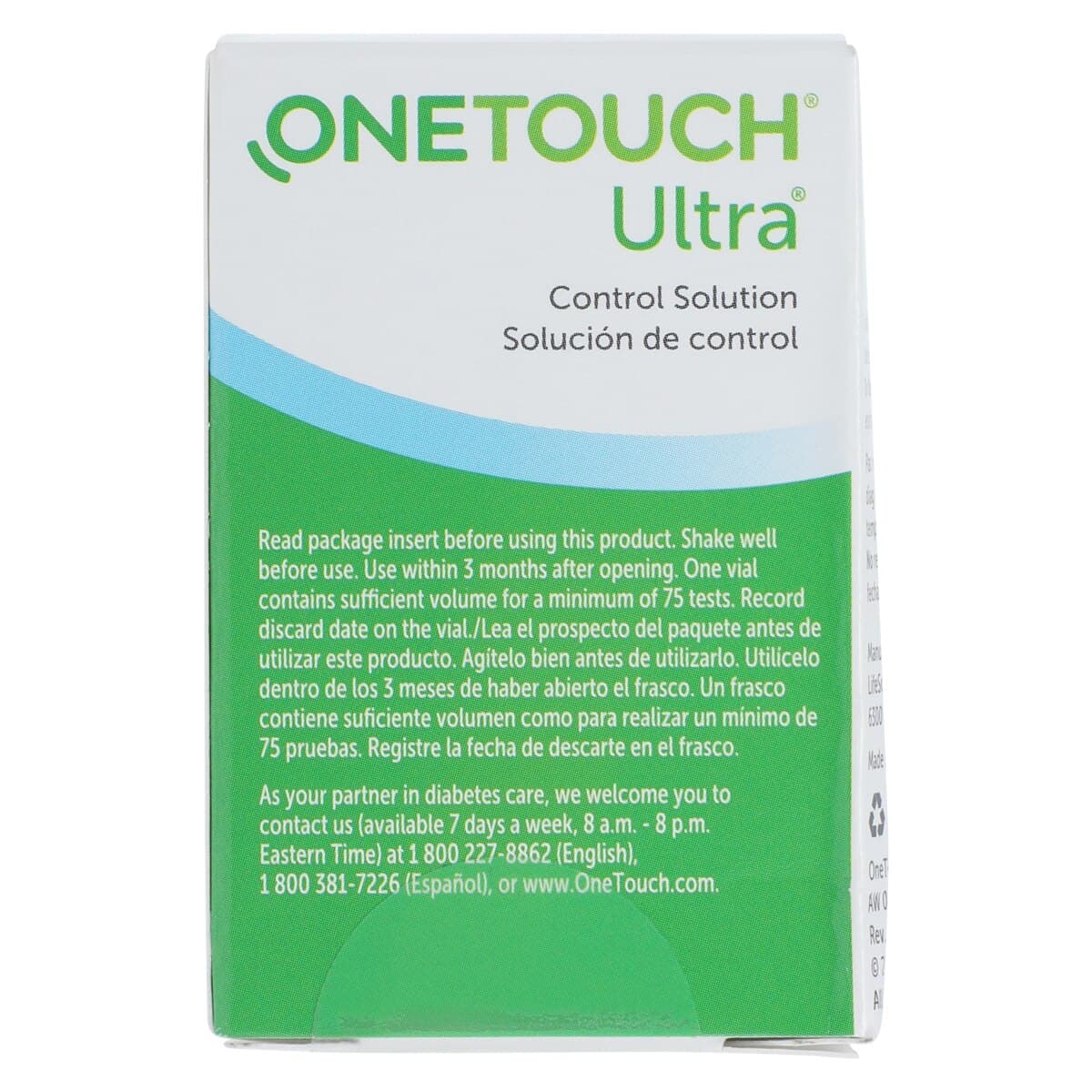 OneTouch Ultra Blood Glucose Bi-Level Control Solution, 2 Vials/Box thumbnail 3