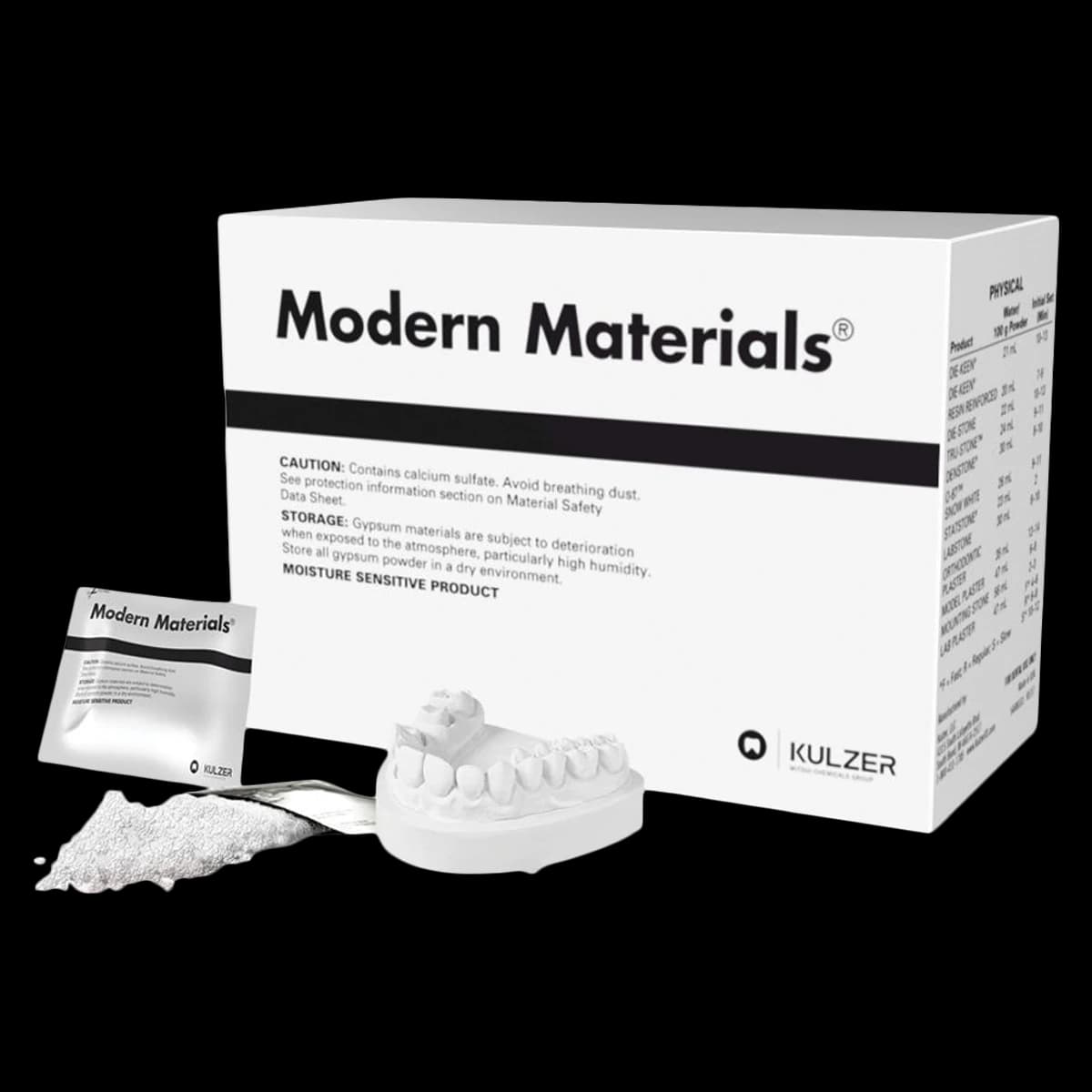 Kulzer Modern Materials Snow White Orthodontic Plaster, Type II, 25 lb Carton, 50048170 - Snow White Orthodontic Plaster, 25 lbs, 1/Pk - Image 1