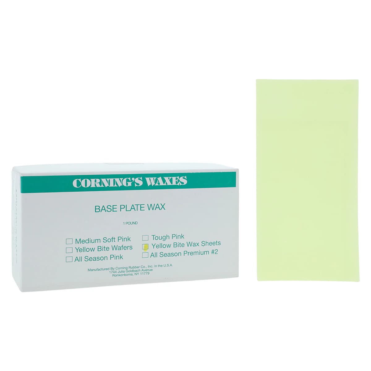 Corning Rubber Co Inc Yellow Bite Wax, 1 lb - Yellow Bite Wax - Image 1