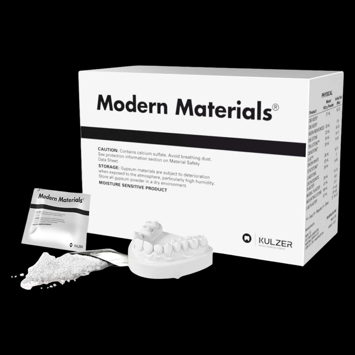 Kulzer Modern Materials O-67 Snow White Orthodontic Stone, Type III, 25 lb Box, 50046972 - White O-67 Stone Snow 25 lb. - Image 1