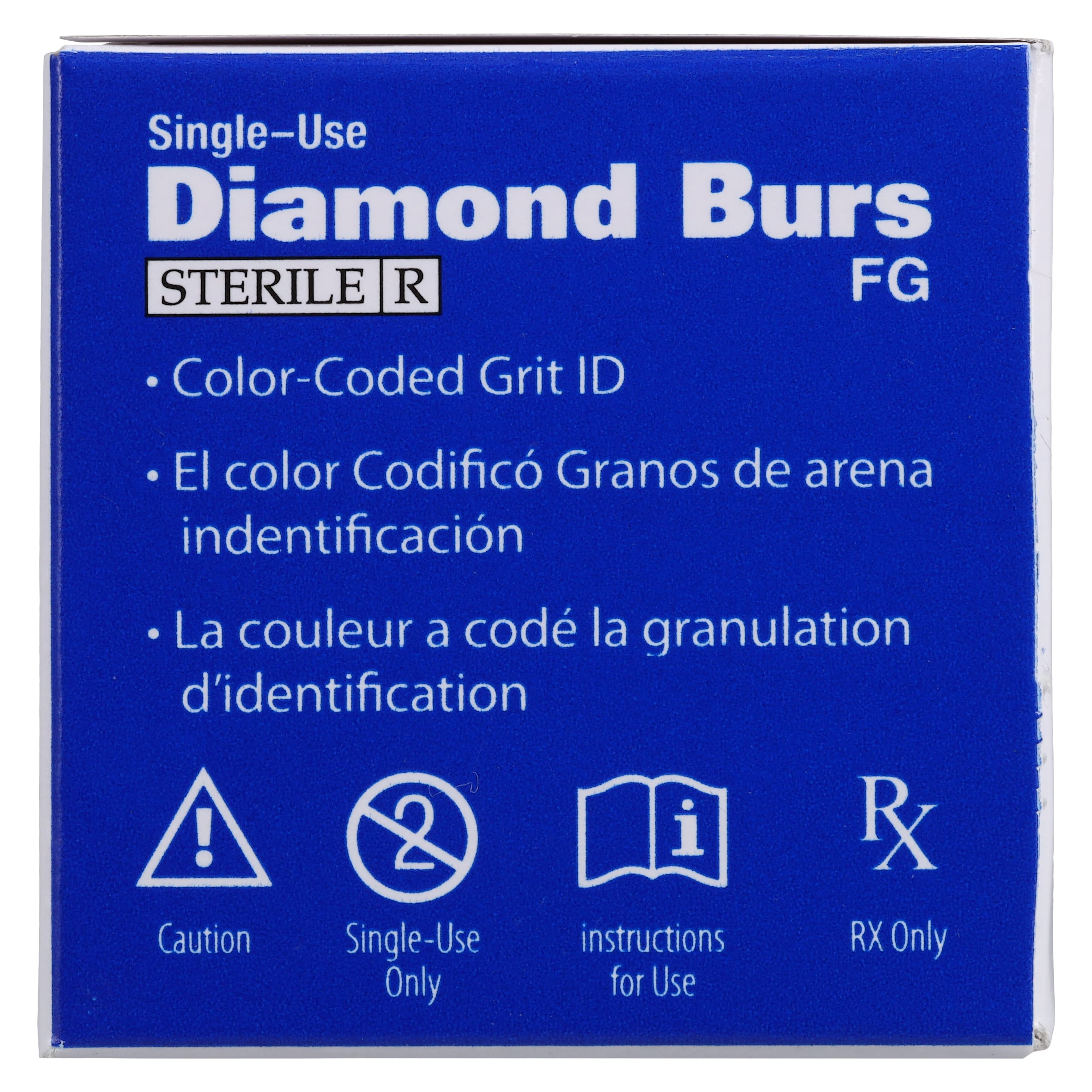 HSI Round FG Diamond Burs, Single Use, Medium, 801-010M, 25/Box thumbnail 7