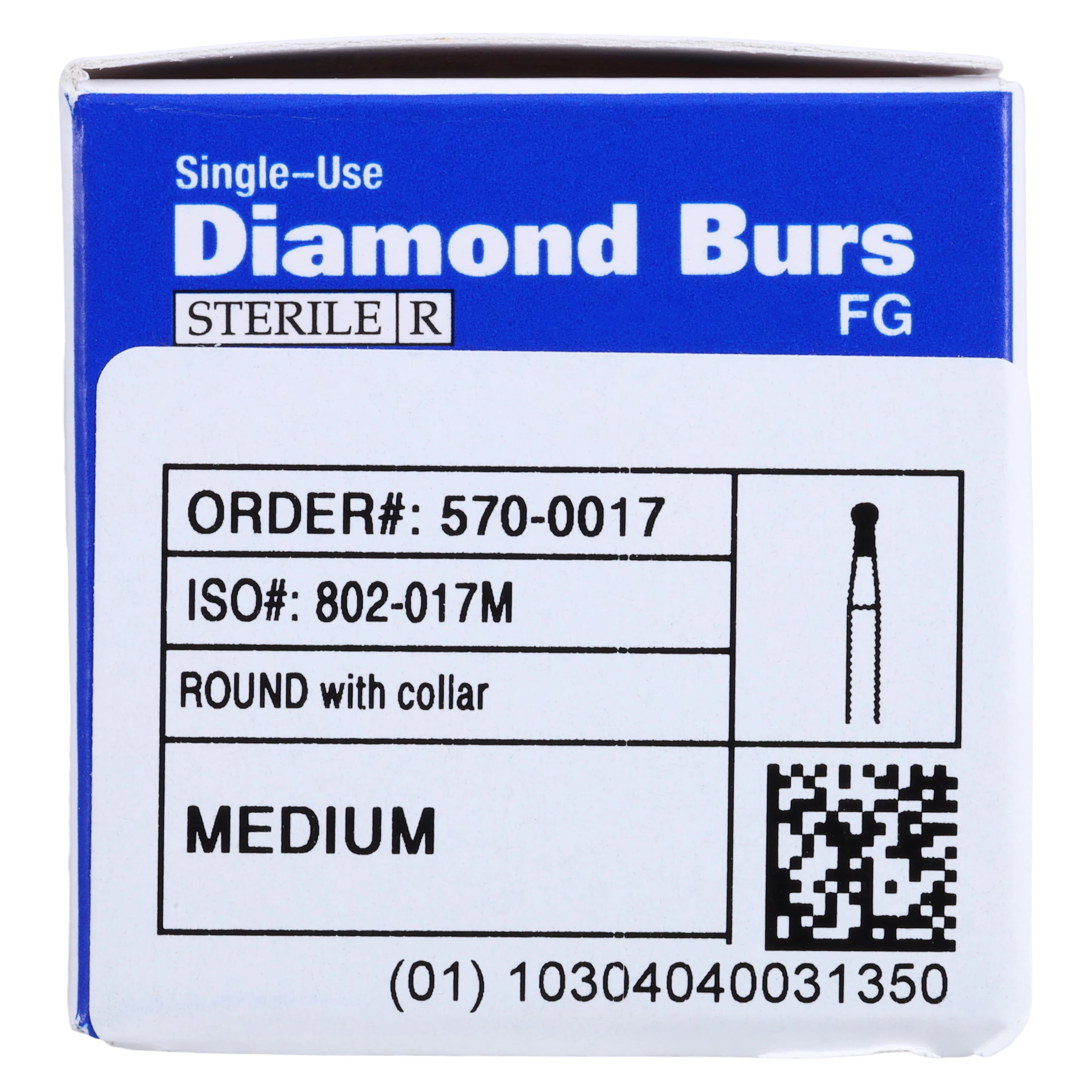 HSI Diamond Single-Use FG Bur, Friction Grip Medium Round Neck, 802-017M, 25/Box thumbnail 6