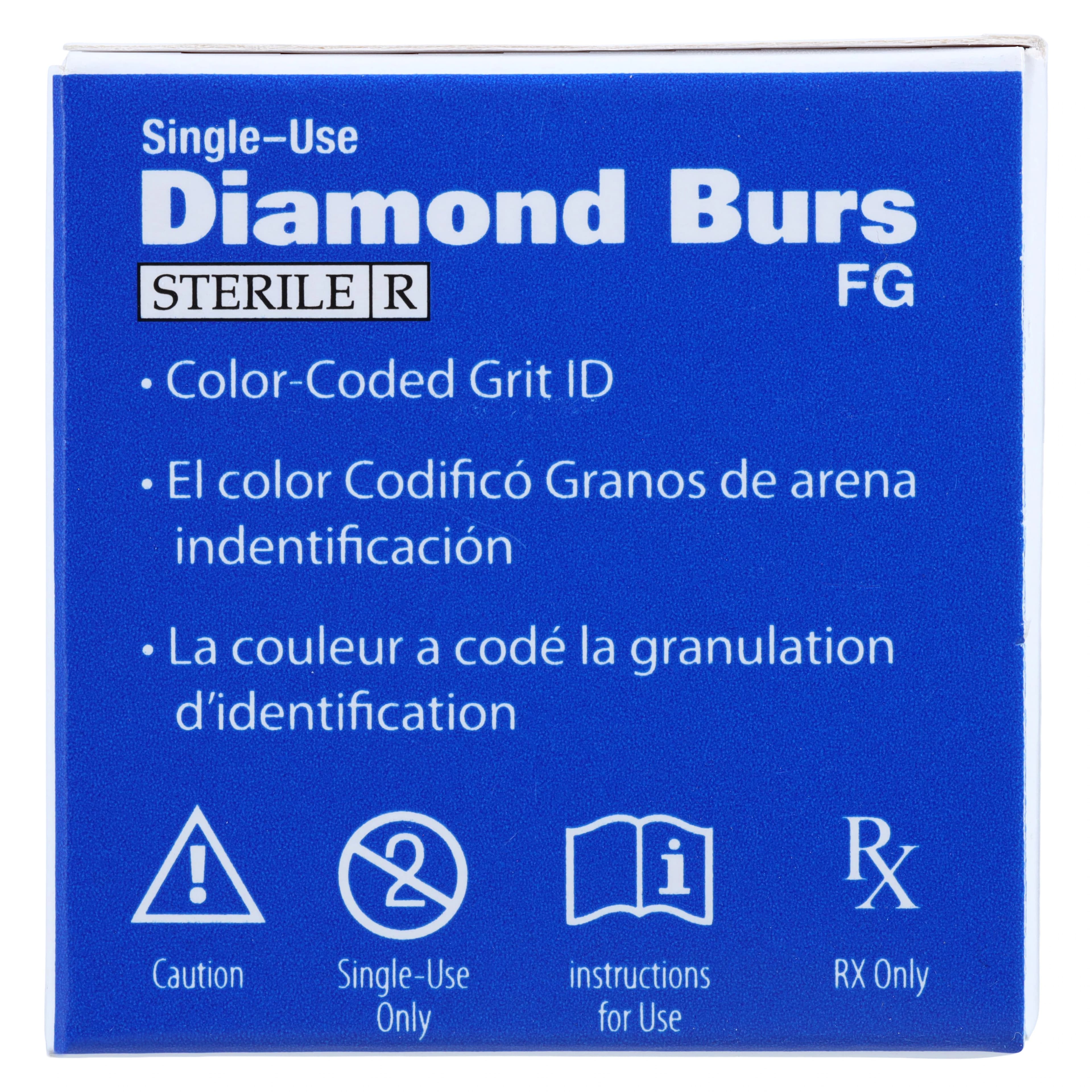 HSI Diamond Single-Use FG Flat End Cylinder Bur, Coarse, 835-011C, 25/Box thumbnail 6