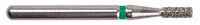 HSI Diamond Single-Use FG Flat End Cylinder Bur, Coarse, 835-011C, 25/Box - HSI Flat End Cylinder FG Diamond Burs, Single Use - Image 1