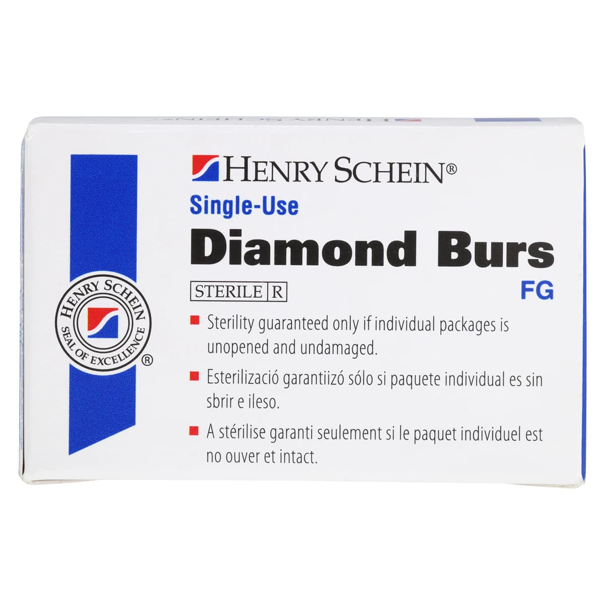 HSI Needle FG Diamond Burs, Single Use, Extra Fine, 859L-012XF, 25/Box thumbnail 4