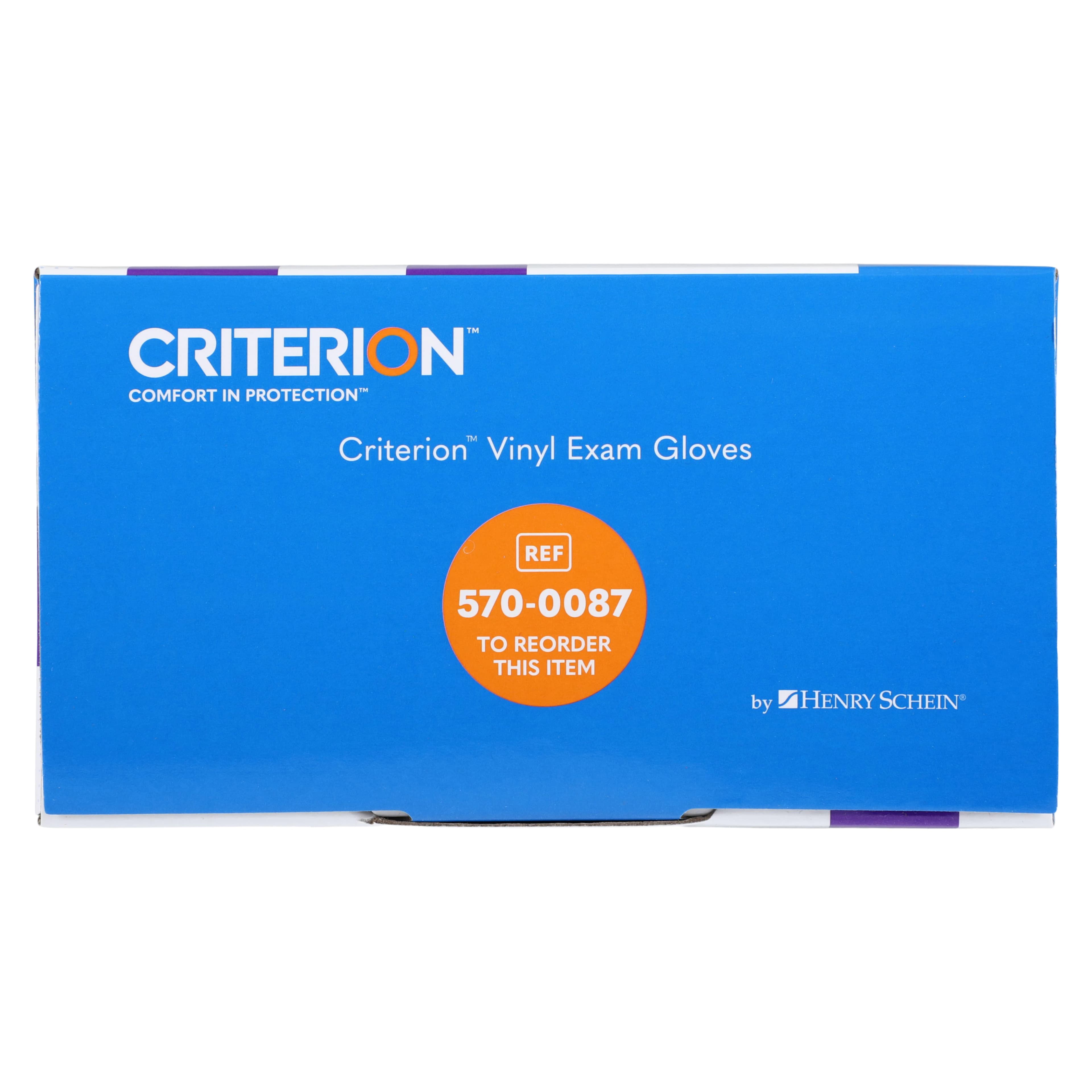 Criterion Vinyl Exam Gloves, X-Small, Clear, Non-Sterile, 90/Box thumbnail 5