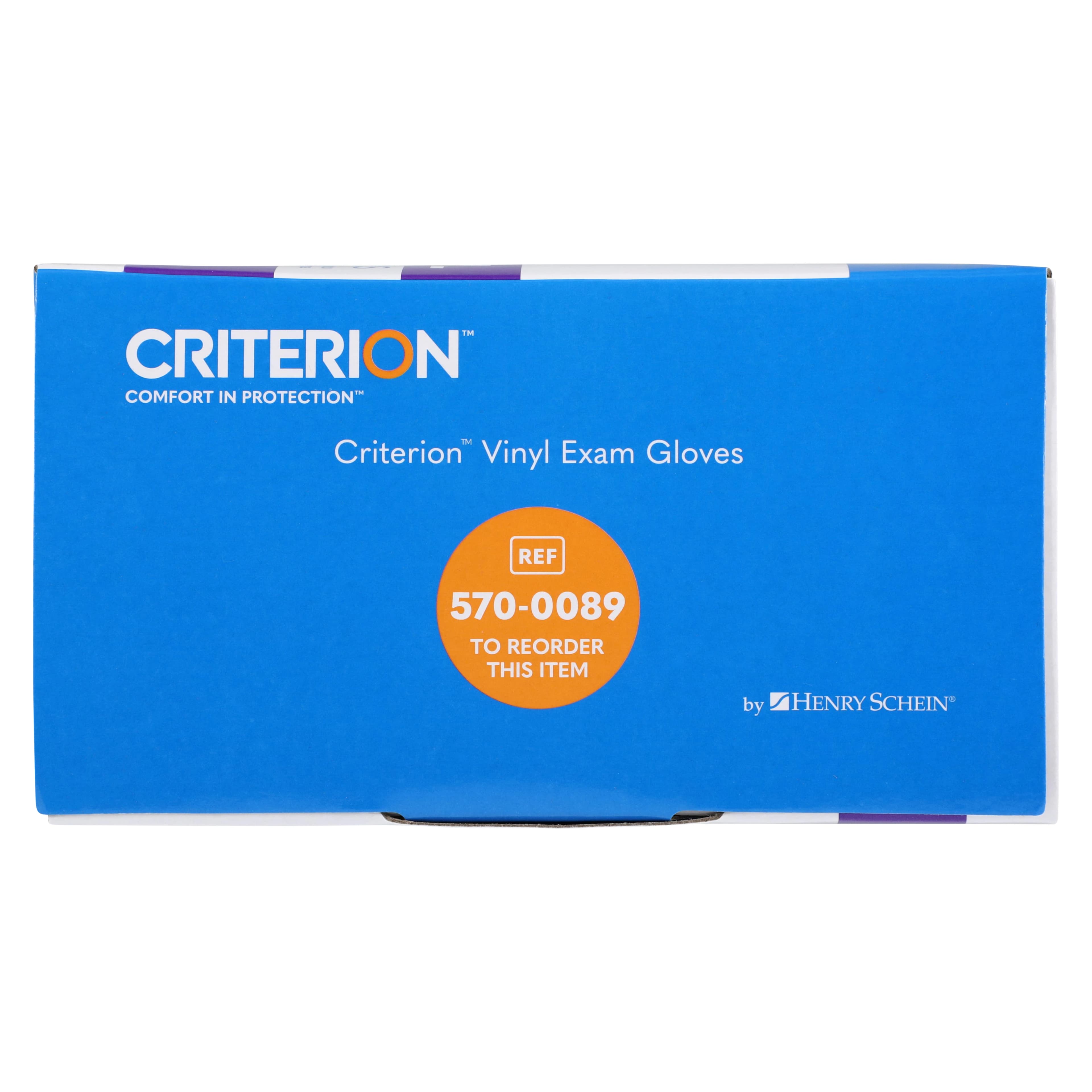 Criterion Vinyl Exam Gloves, Medium, Clear, Non-Sterile, 100/Box thumbnail 5