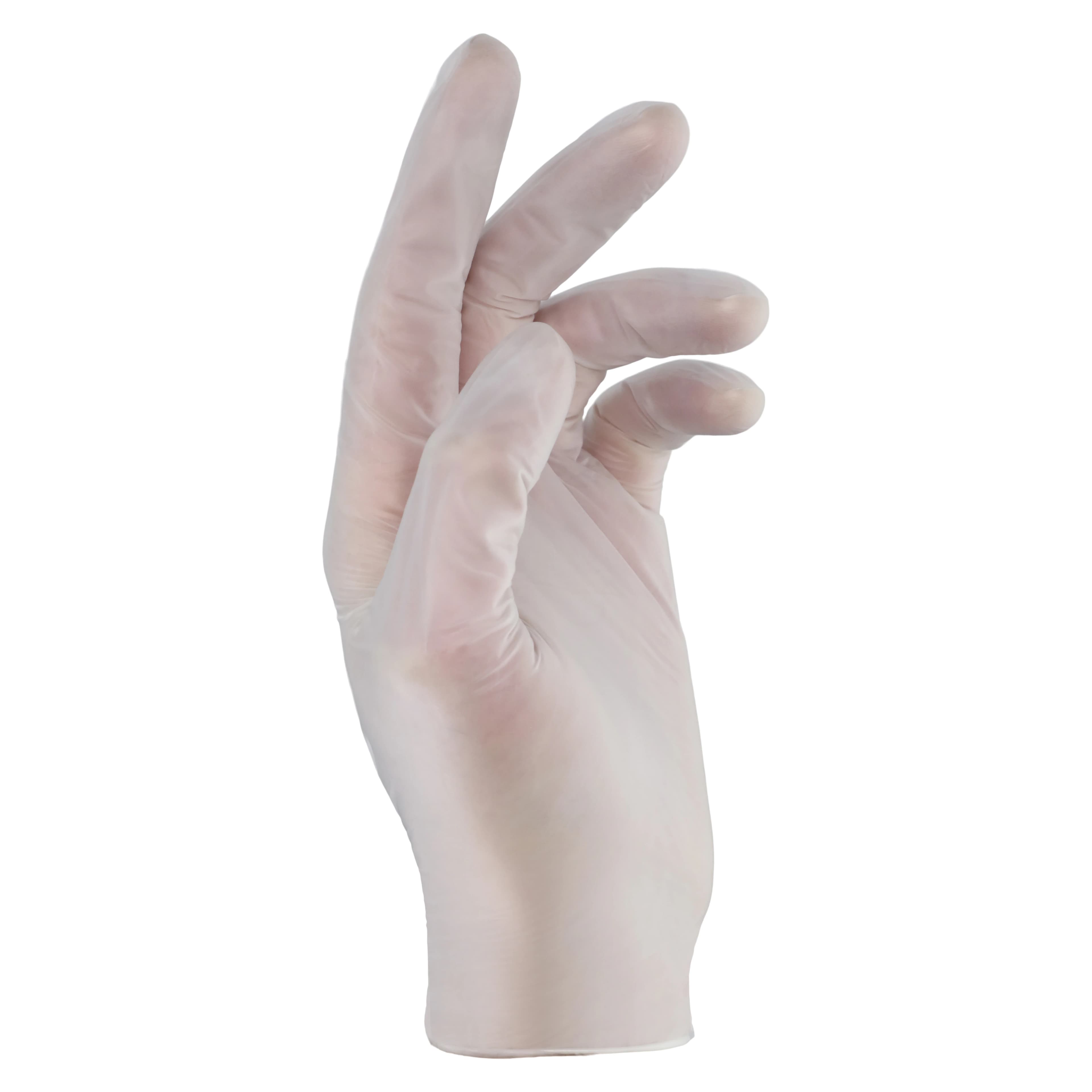 Criterion Vinyl Exam Gloves, Clear, Non-Sterile, Large, 100/Box thumbnail 3