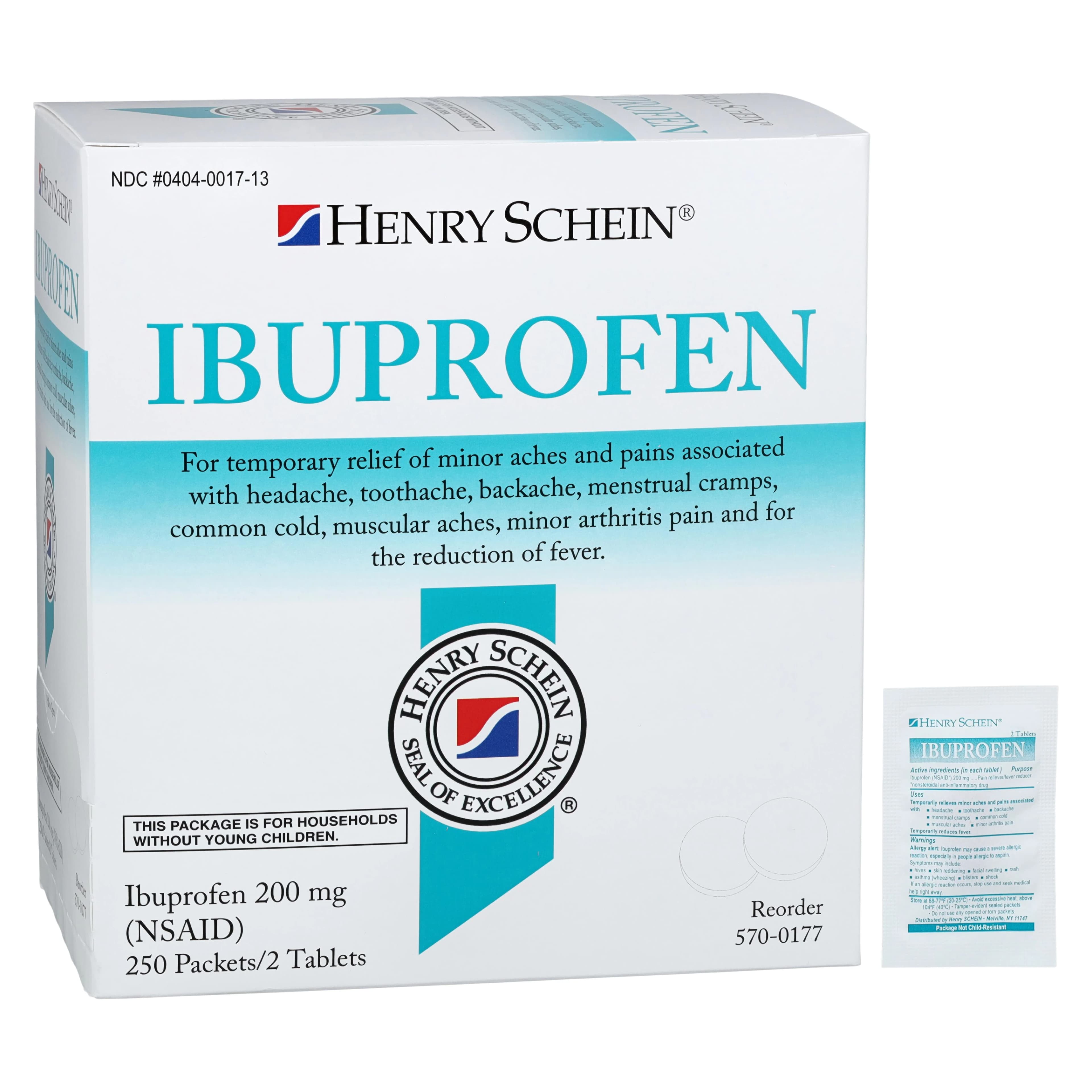 Ibuprofen Tablets, 200mg, 250 Count Pouch, 2/Box thumbnail 3