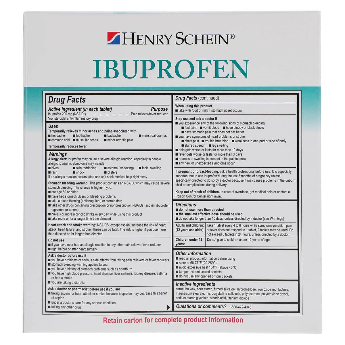 Ibuprofen Tablets, 200mg, 250 Count Pouch, 2/Box thumbnail 7