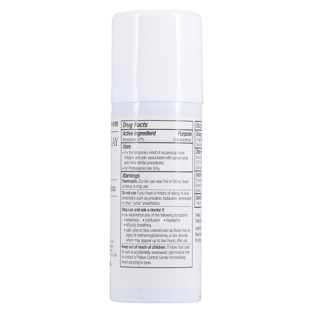 Benzo-Jel Topical Anesthetic Spray, 20% Benzocaine, Peppermint Flavor, 2 oz/Can thumbnail 4