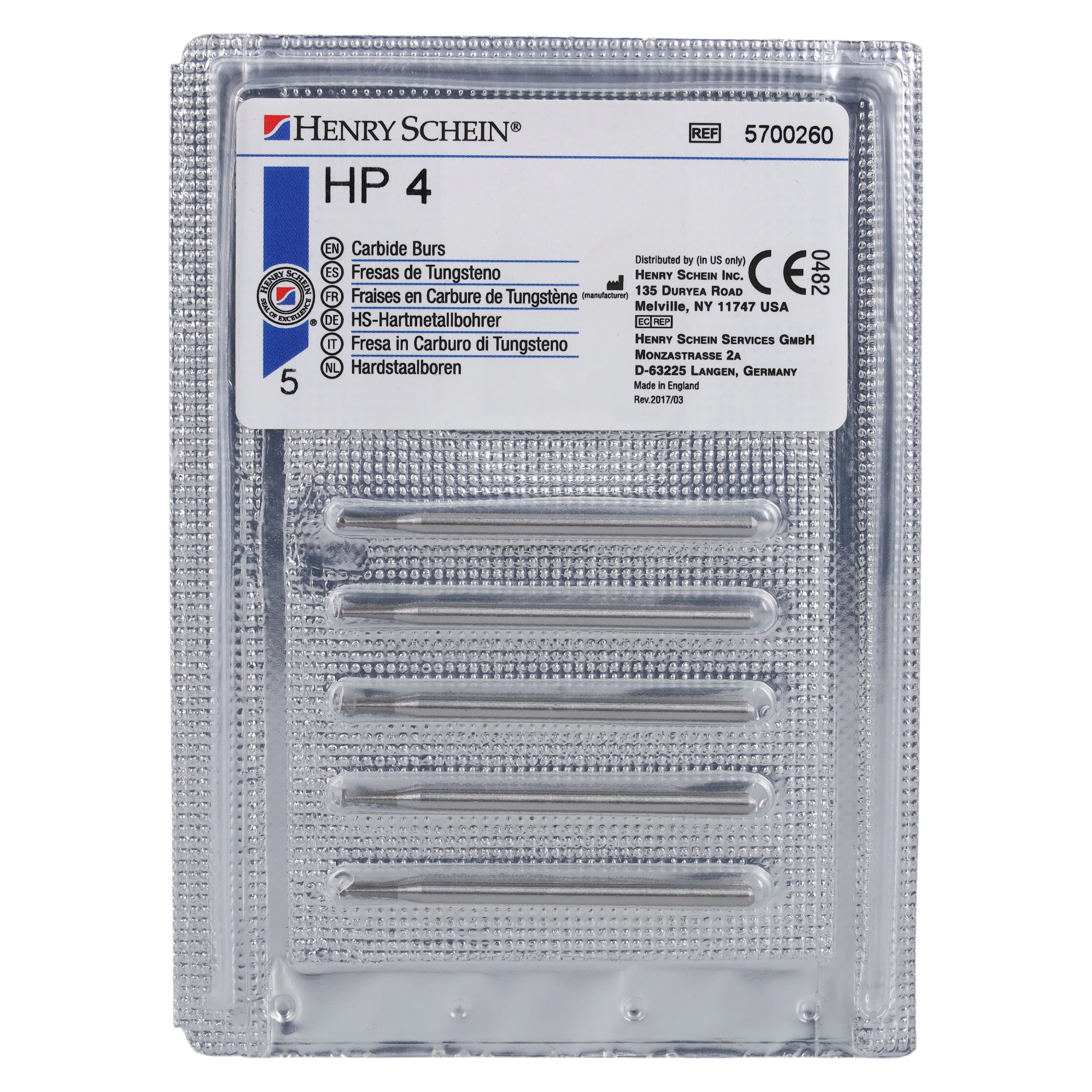 Carbide Bur HP 4, Plain Round, Operative, Handpiece, 5/Pk thumbnail 5