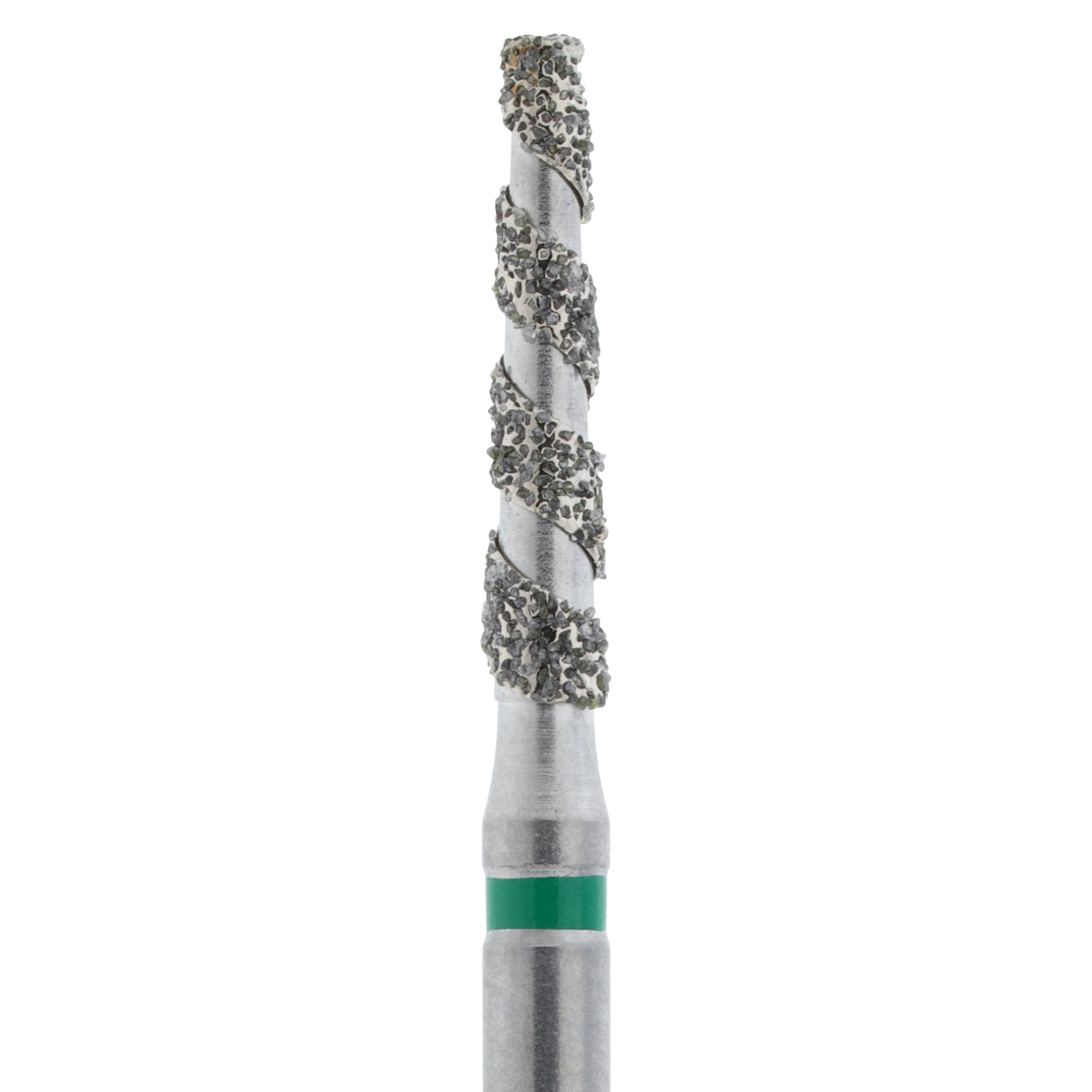 Diamond Single-Use FG Spiral Flat End Taper Friction Grip Bur, Coarse, 847-016C, 25/Pk thumbnail 3