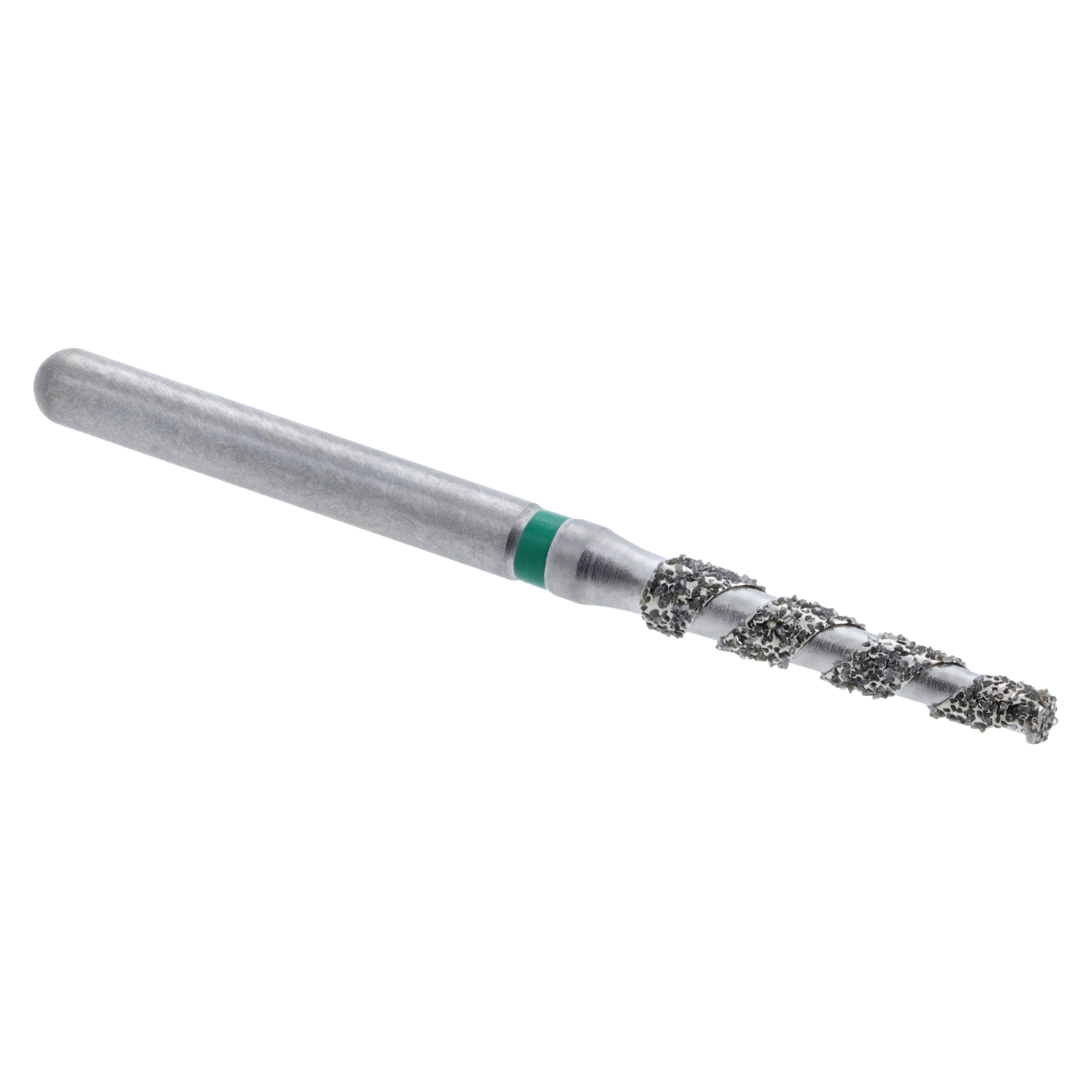 Diamond Single-Use FG Spiral Flat End Taper Friction Grip Bur, Coarse, 847-016C, 25/Pk thumbnail 2