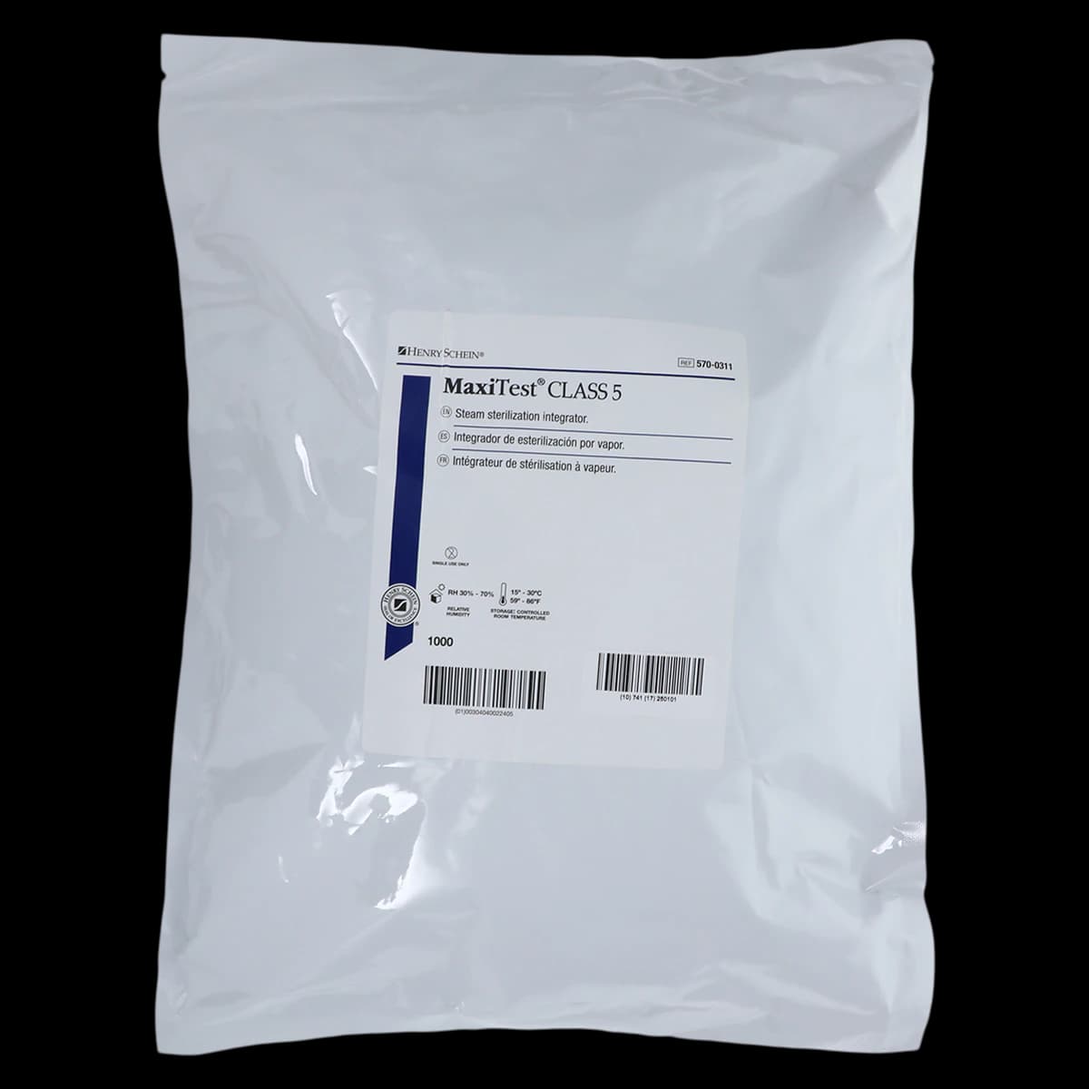 MaxiTest Steam Integrator, Class 5, 4 in x 0.75 in, 1000/Bag - MaxiTest Steam Integrator - Image 1