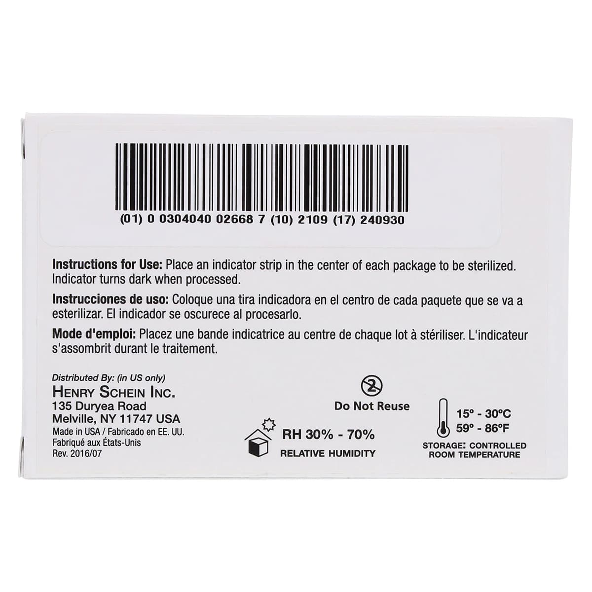Chemical Vapor Indicator Strip, 4 in x 0.75 in, 250/Box thumbnail 3