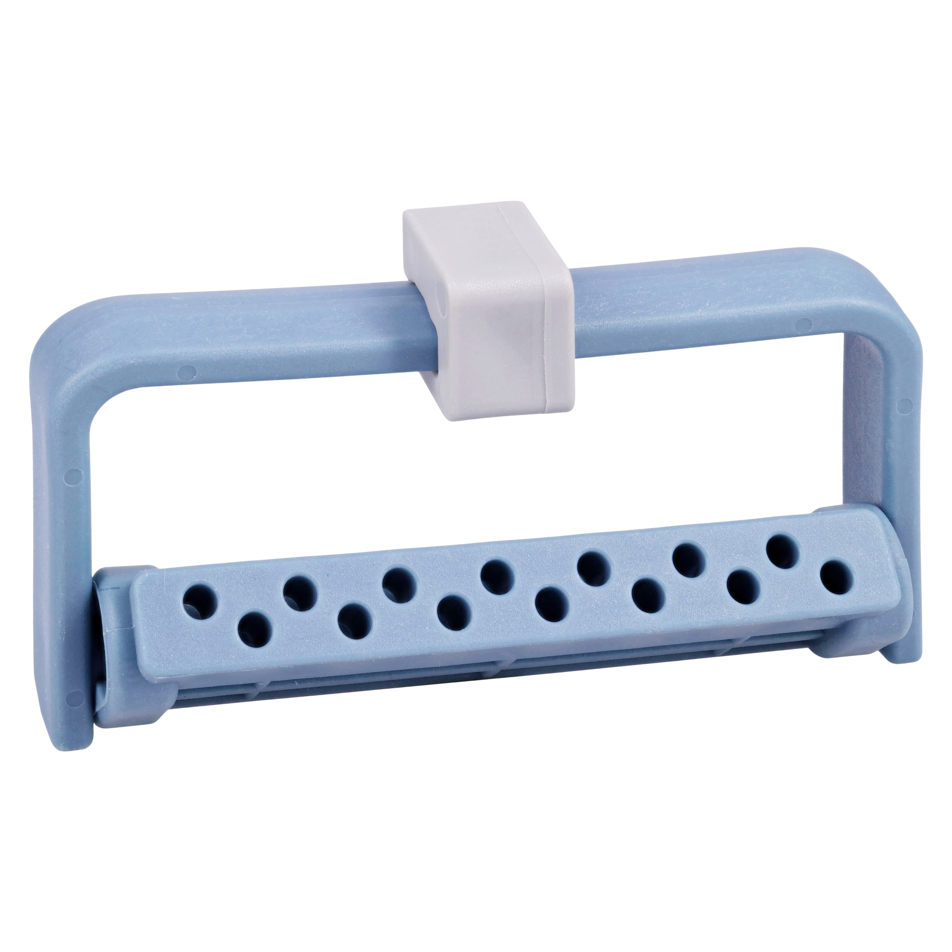 Plastic Bur Block, 14 Hole, Blue, Autoclavable - Plastic Bur Block, 14 Hole - Image 1