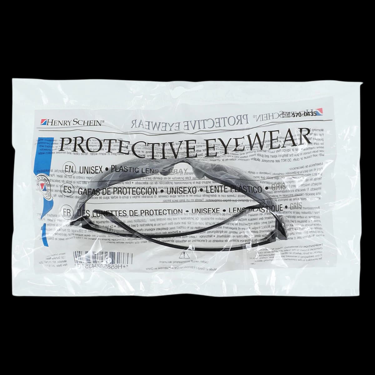 Henry Schein Protective Eyewear, Universal, Gray, Wraparound, Each - Protective Eyewear - Image 1