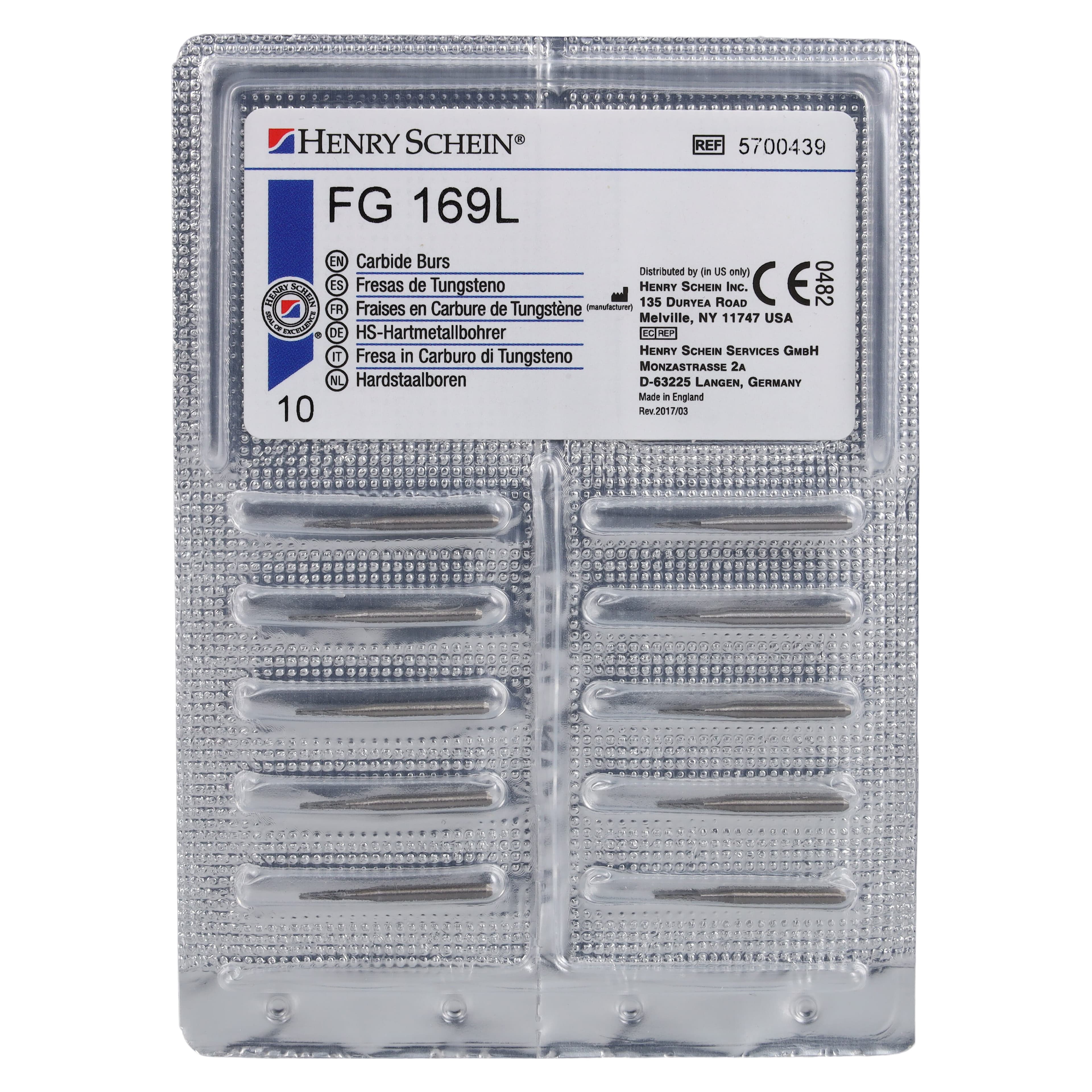 Carbide Bur FG 169L, Plain Taper Fissure, Friction Grip, 10/Pk thumbnail 4