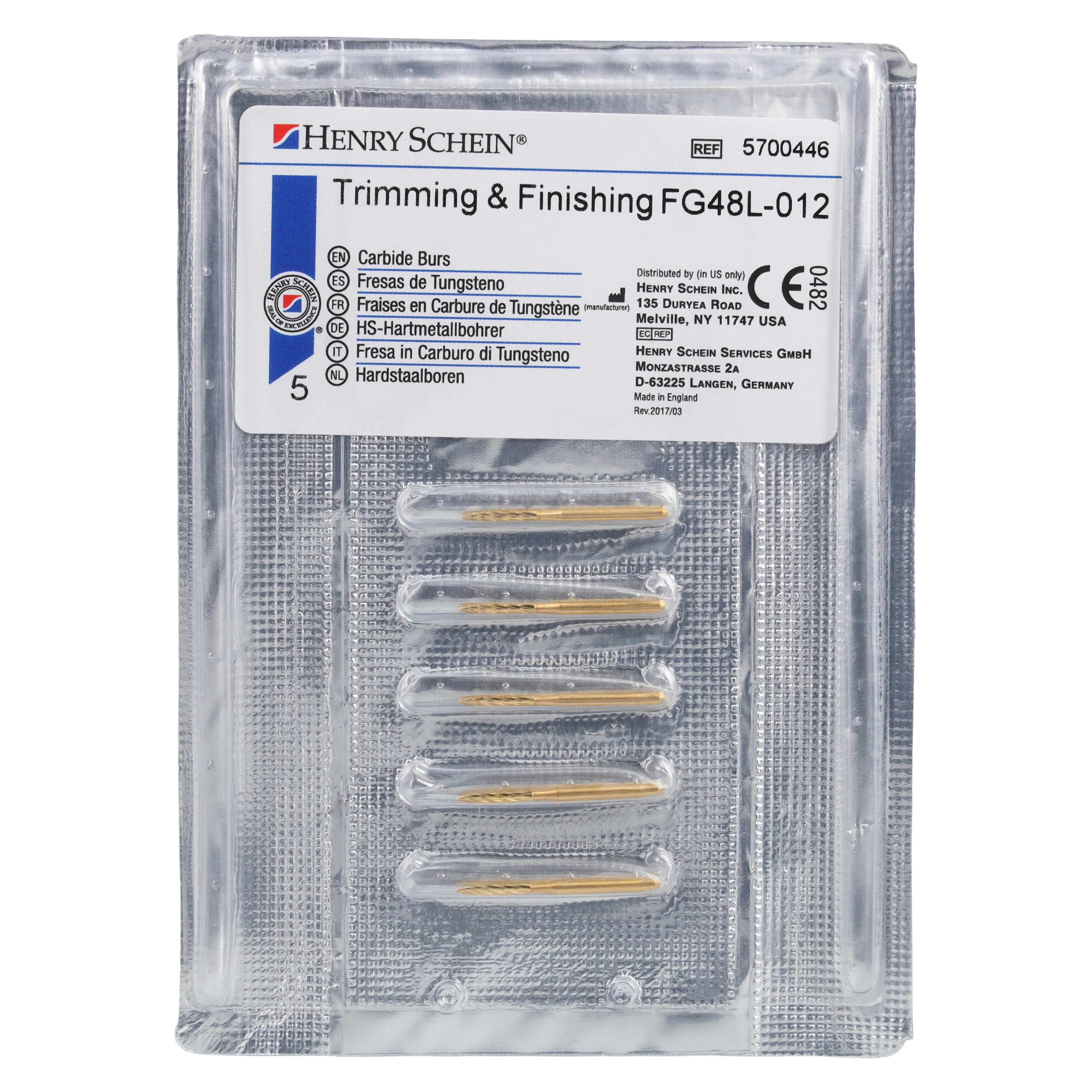 Carbide Bur T&F 12 Blade, Trimming & Finishing, Long Flame, Friction Grip, 48L-012, 5/Pk thumbnail 5