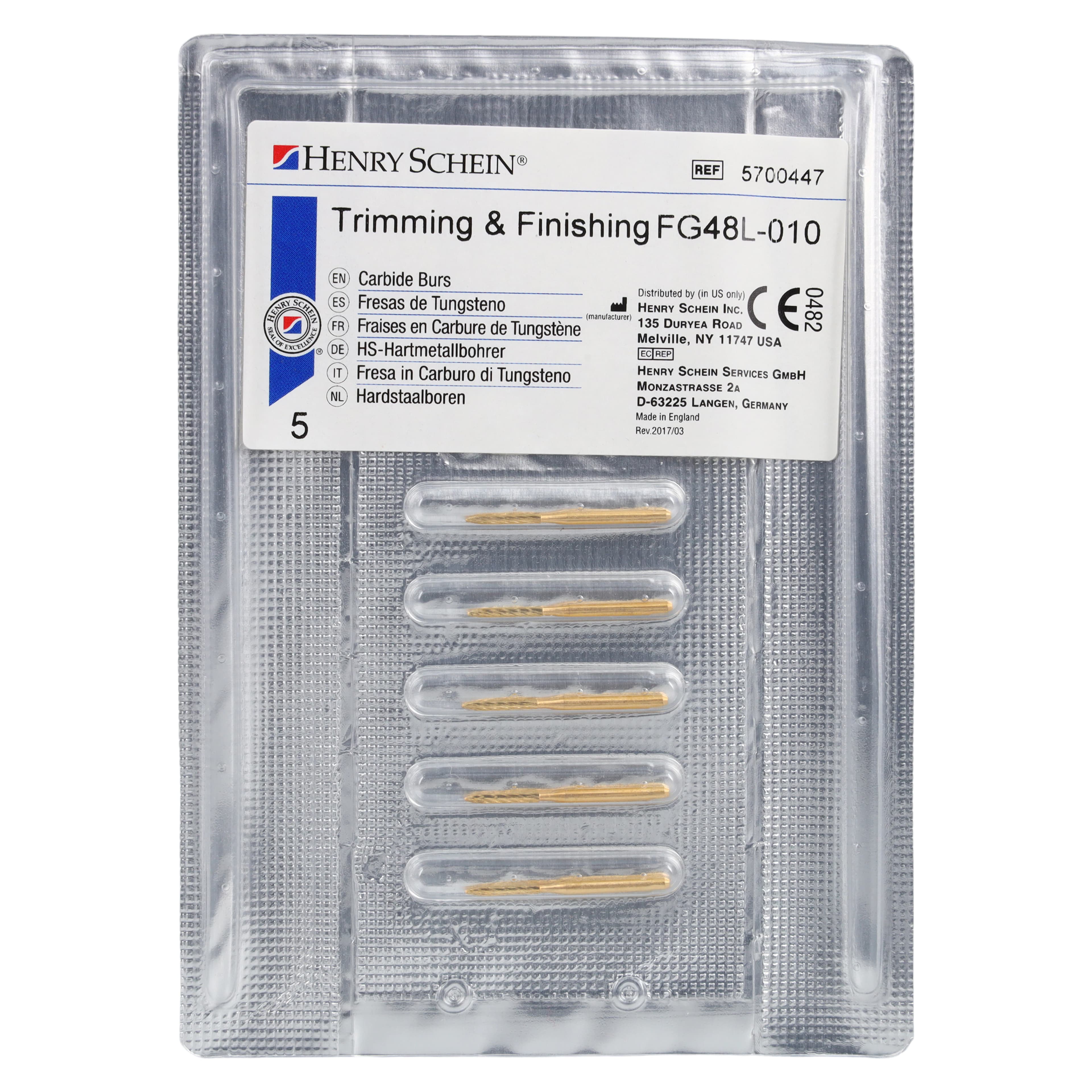 Carbide Bur T&F 12 Blade, Trimming & Finishing, Long Flame, Friction Grip, 48L-010, 5/Pk thumbnail 5