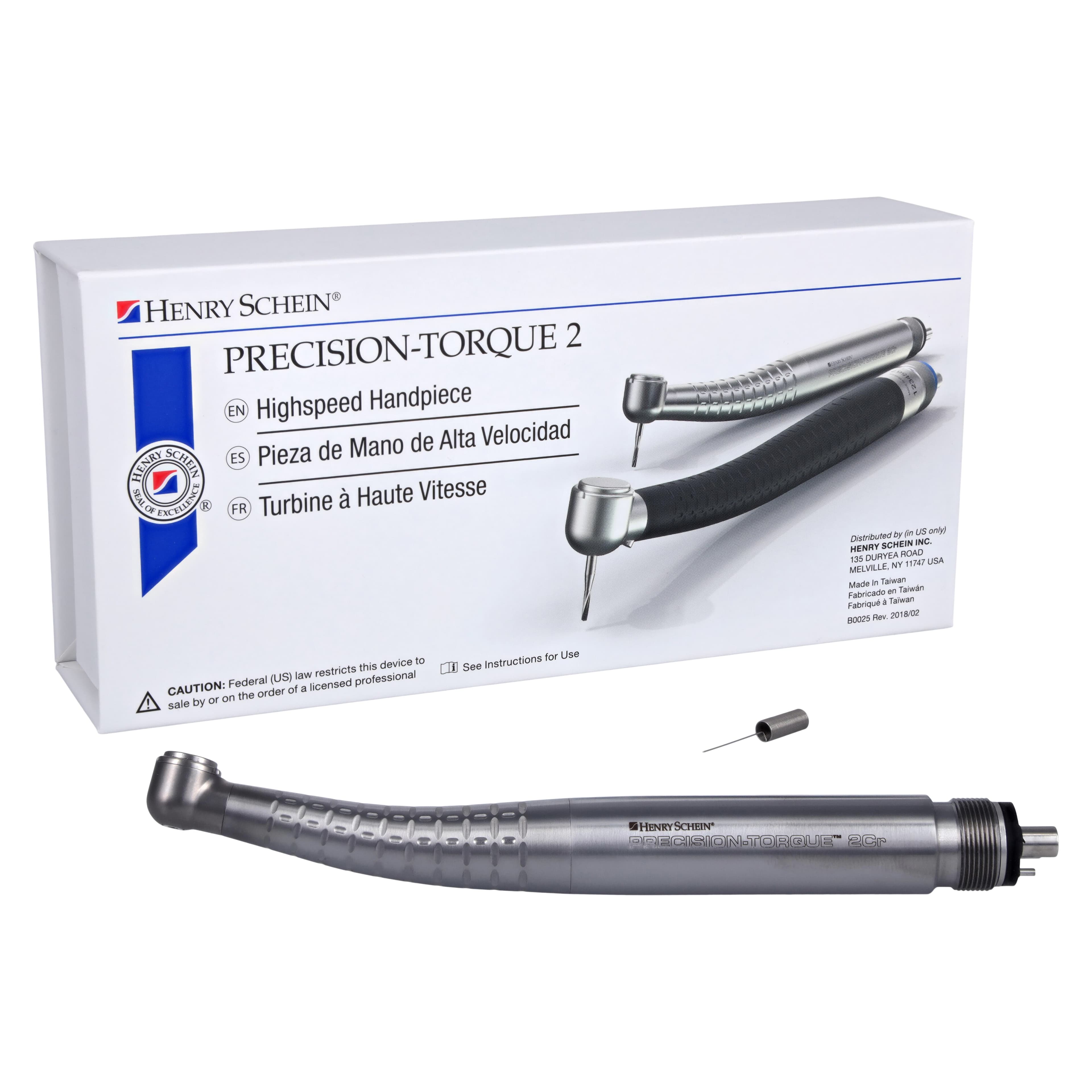 Precision-Torque 2Cr Mini Non-Optic High-Speed Handpiece, 4-Hole, Stainless Steel, 01KEZKNKSJDEA84ANQQXXZKG14 thumbnail 2