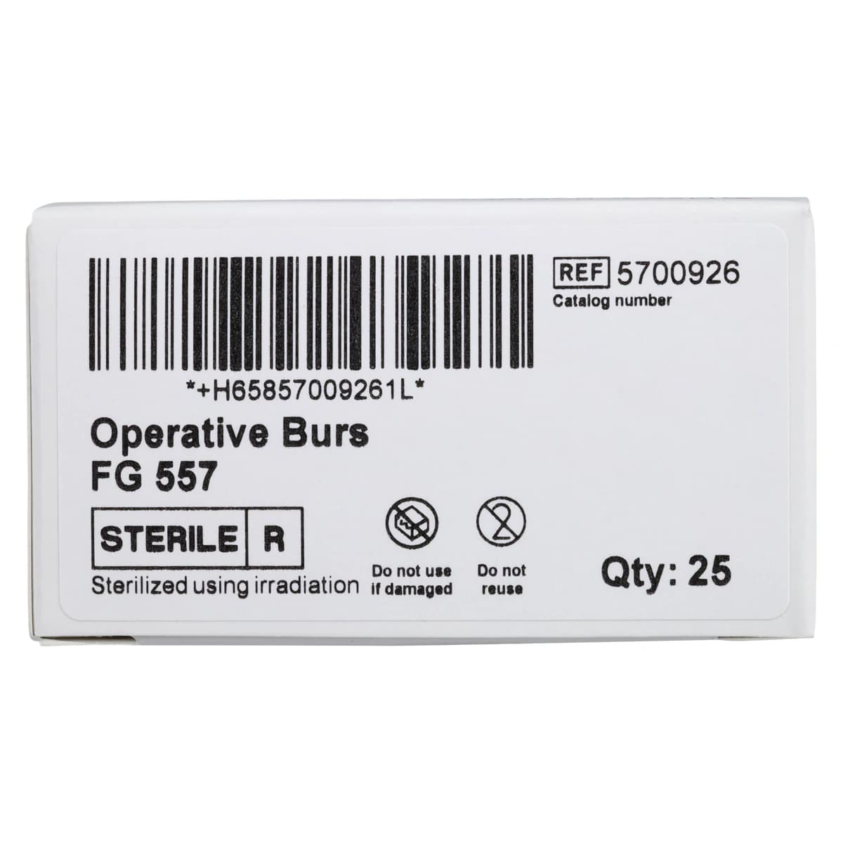 HSI Sterile Carbide Bur Operative Friction Grip 557, Flat Fissure Cross Cut, 25/Roll thumbnail 6
