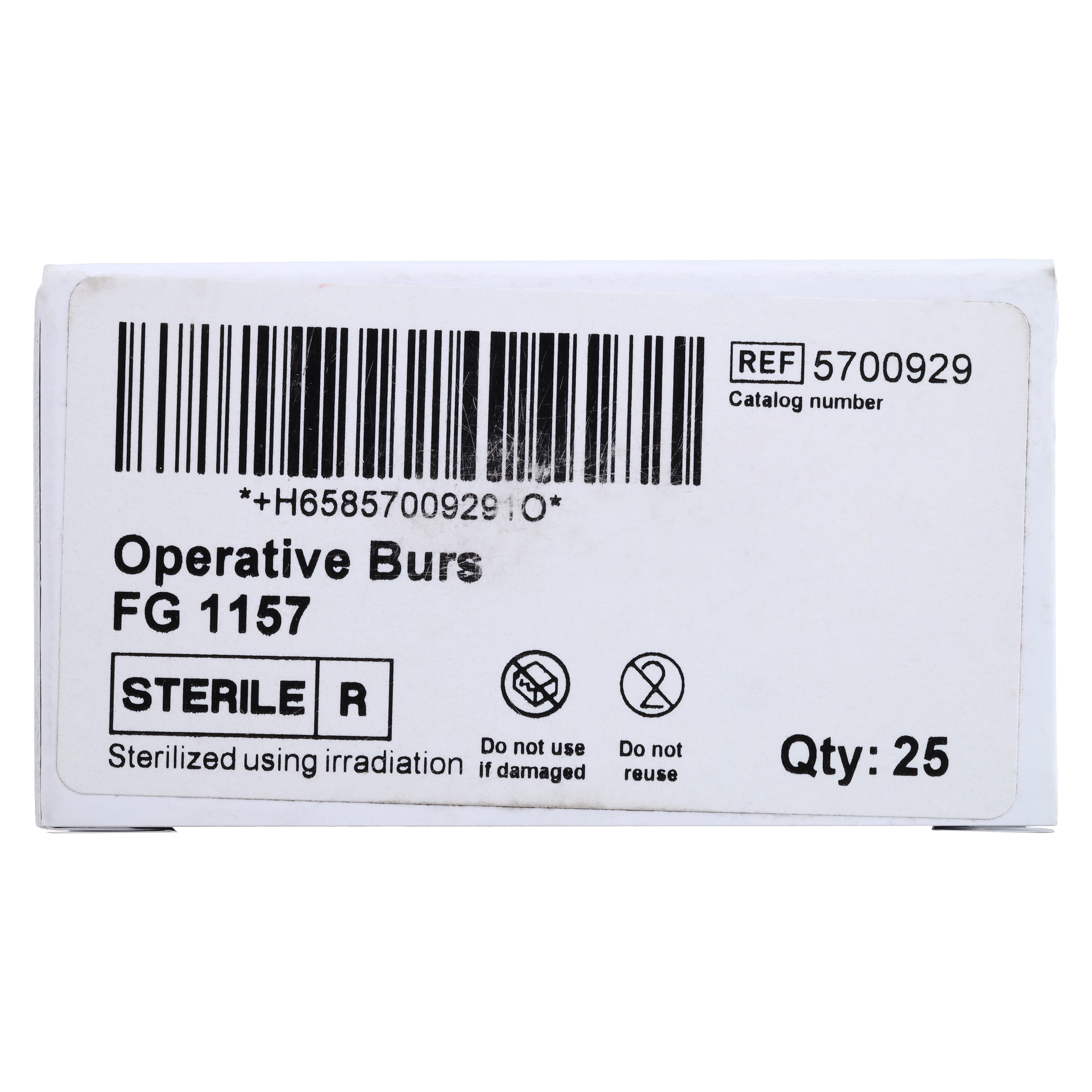 HSI Sterile Carbide Bur Operative Friction Grip 1157, Domed Fissure Plain Cut, 25/Roll thumbnail 5