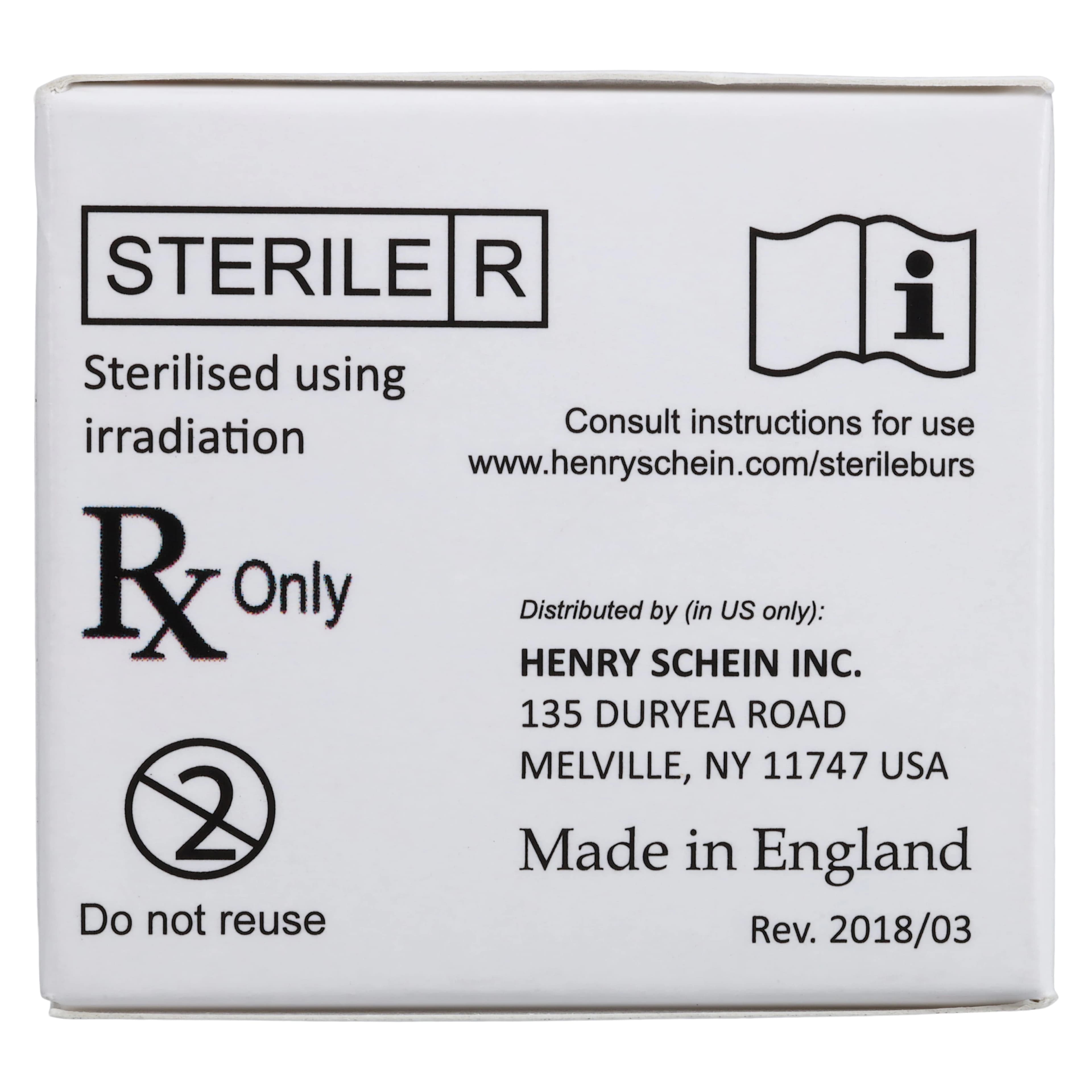 Henry Schein Sterile Carbide Bur, Trimming & Finishing, Friction Grip, Egg Shape, 7408, 25/Bx thumbnail 6