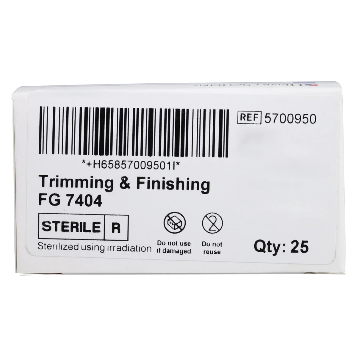 Henry Schein HSI Sterile Carbide Bur, Trimming & Finishing, Friction Grip, Egg Shape, 7404, Individually Packaged, 25/Rl thumbnail 4