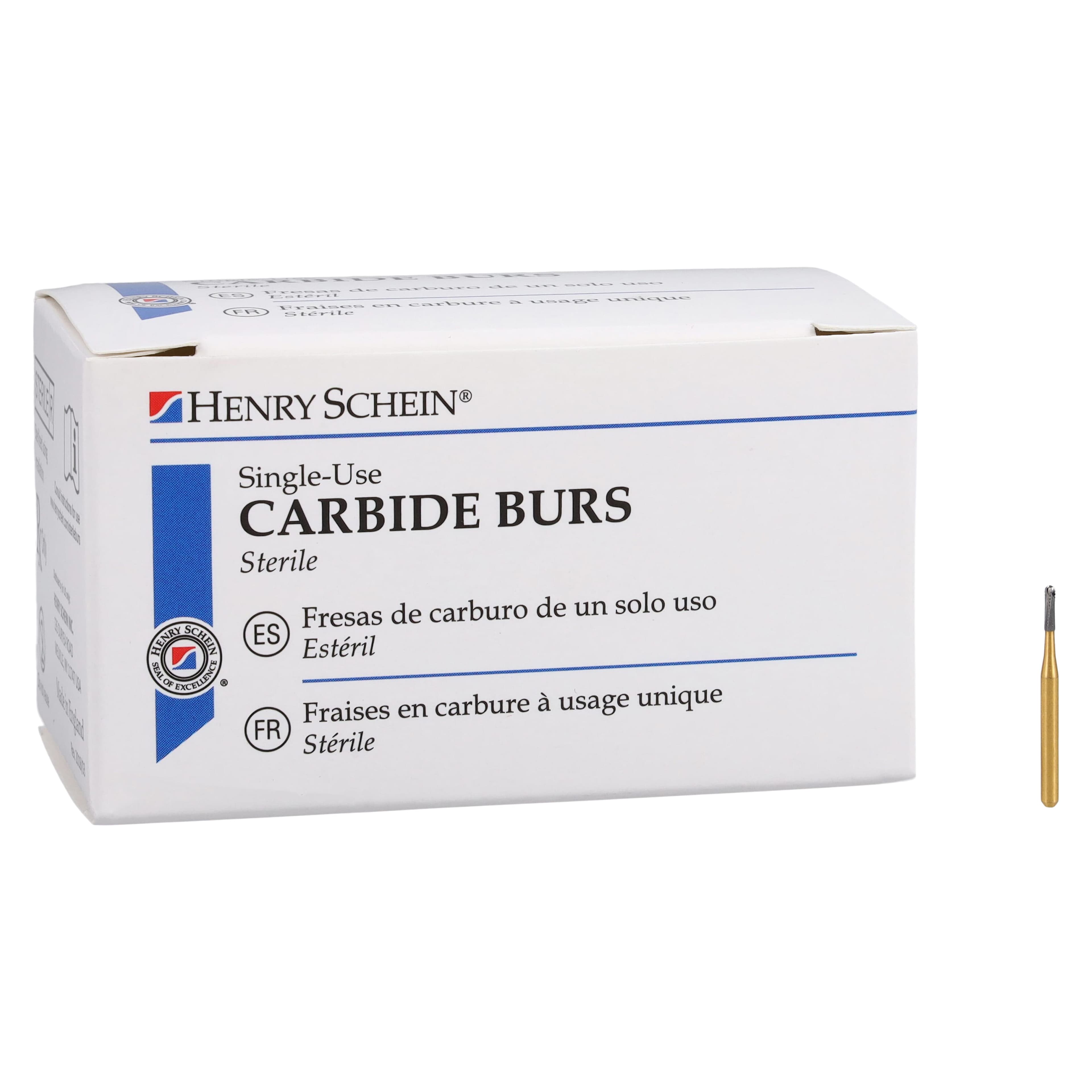 Henry Schein Carbide Metal Cutting Bur, Friction Grip, Sterile, 1557, 25/Bx thumbnail 4