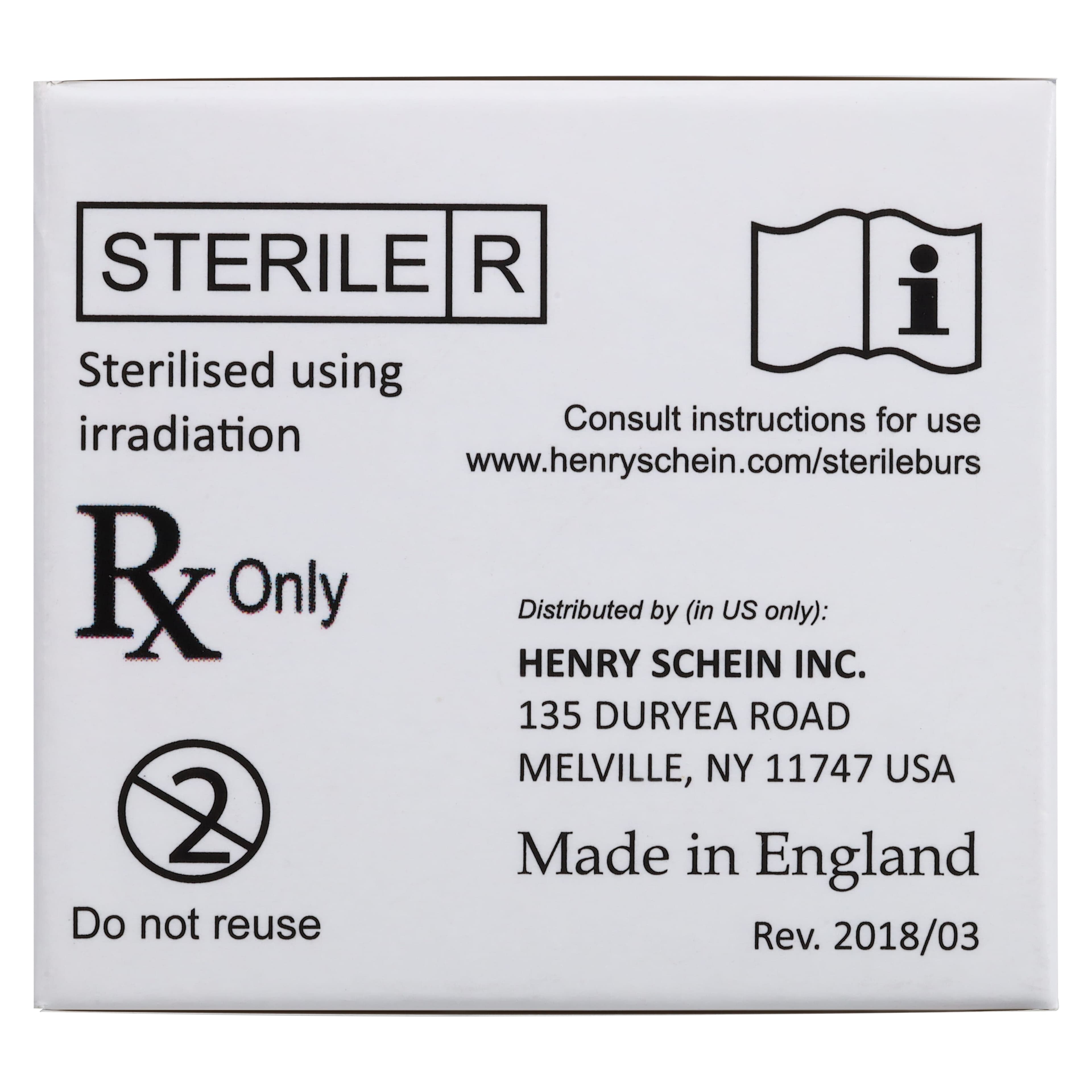 Henry Schein Carbide Metal Cutting Bur, Friction Grip, Sterile, 1557, 25/Bx thumbnail 6
