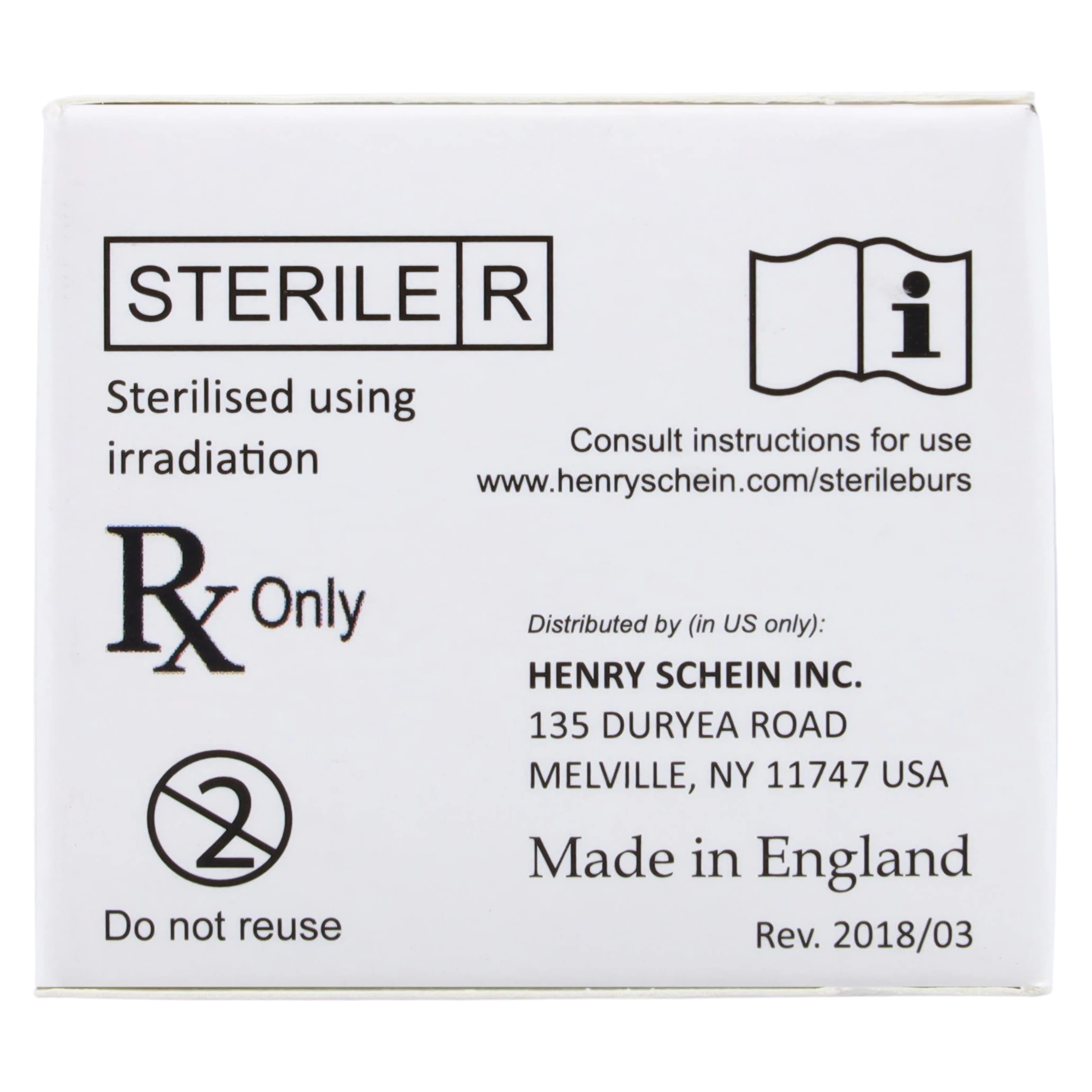Henry Schein Sterile Carbide Bur, Metal Cutter, Friction Grip, 558, 25/Rl thumbnail 4