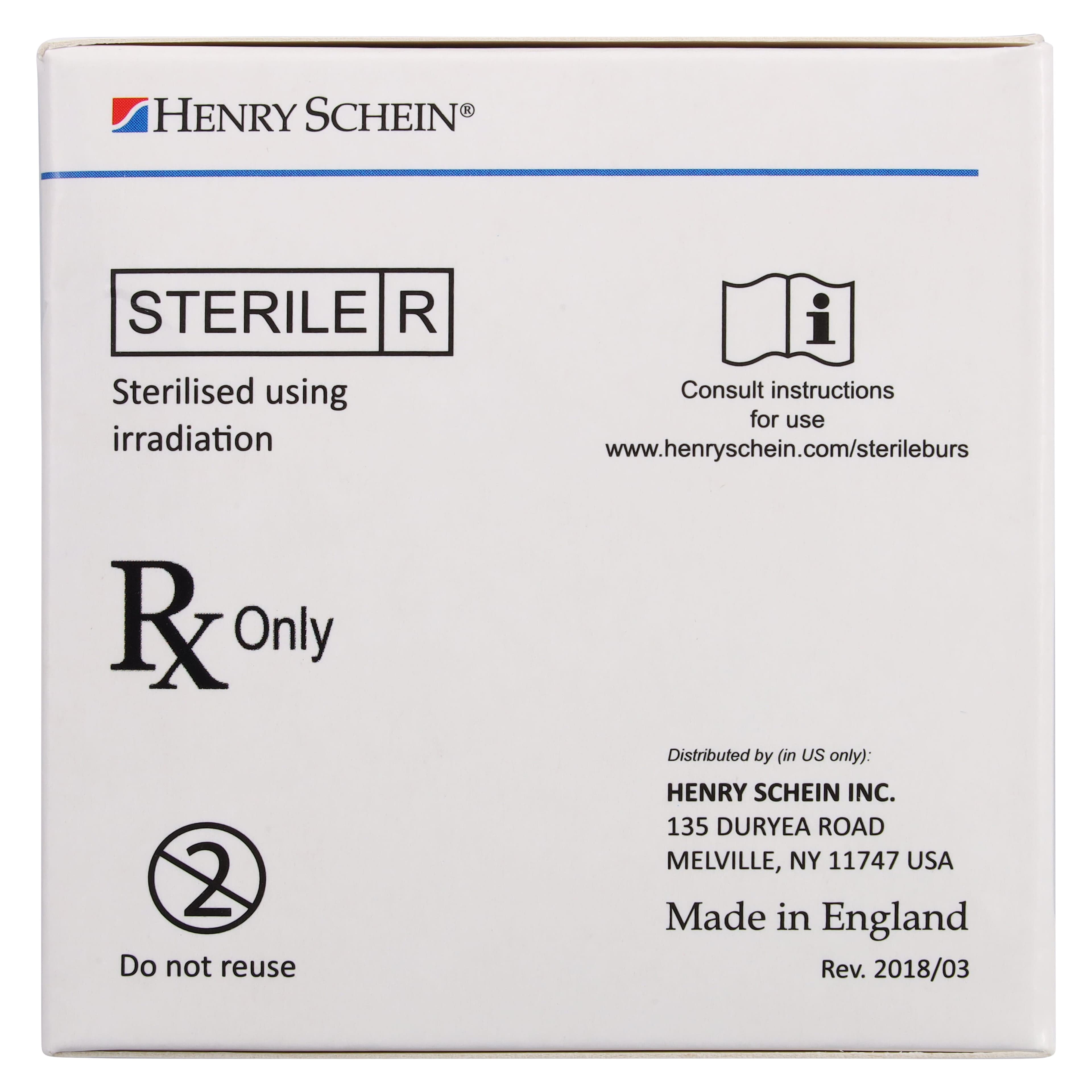 Henry Schein Sterile Carbide Bur, Taper Fissure Cross Cut, Operative, 703, Friction Grip, 25/Bx thumbnail 5