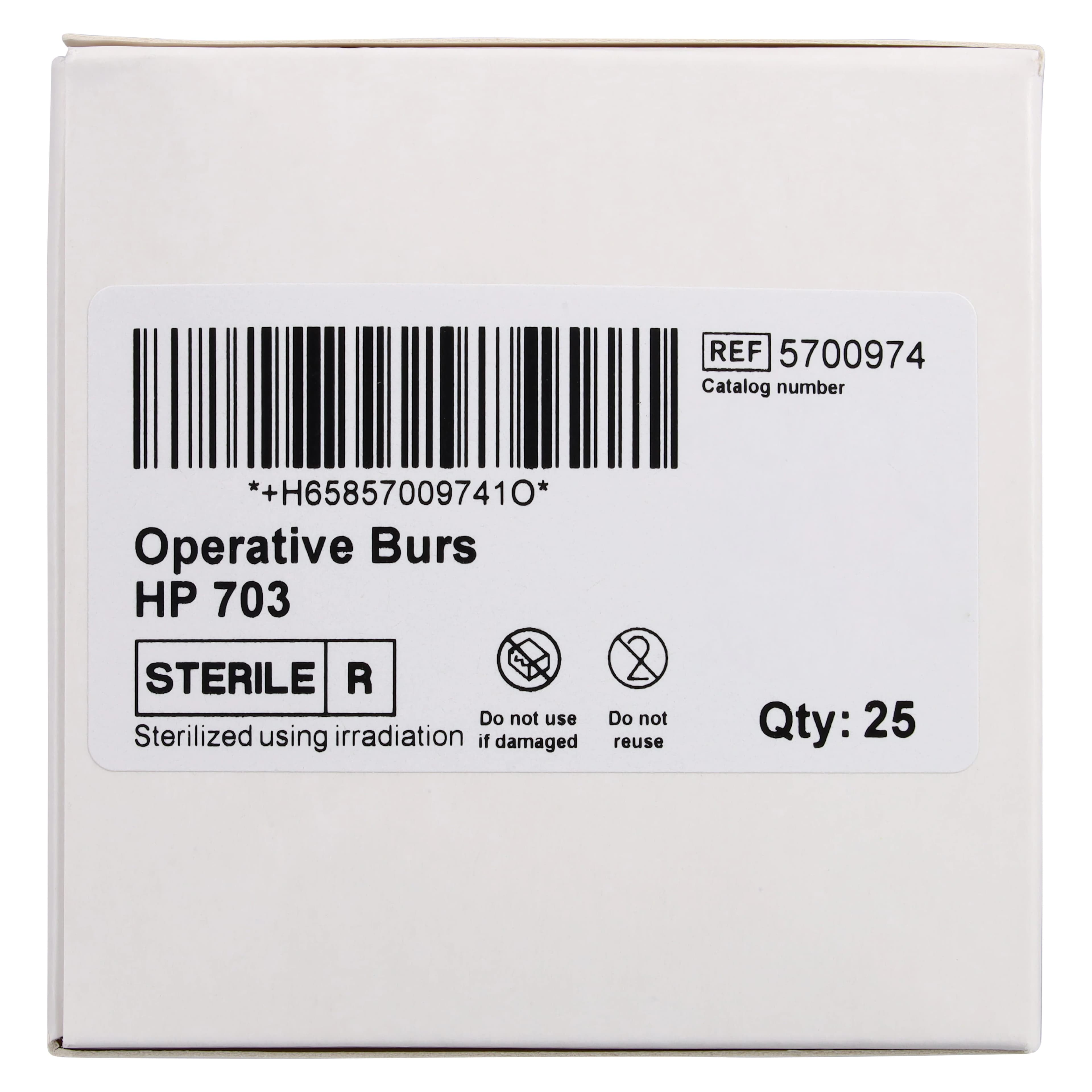 Henry Schein Sterile Carbide Bur, Taper Fissure Cross Cut, Operative, 703, Friction Grip, 25/Bx thumbnail 6
