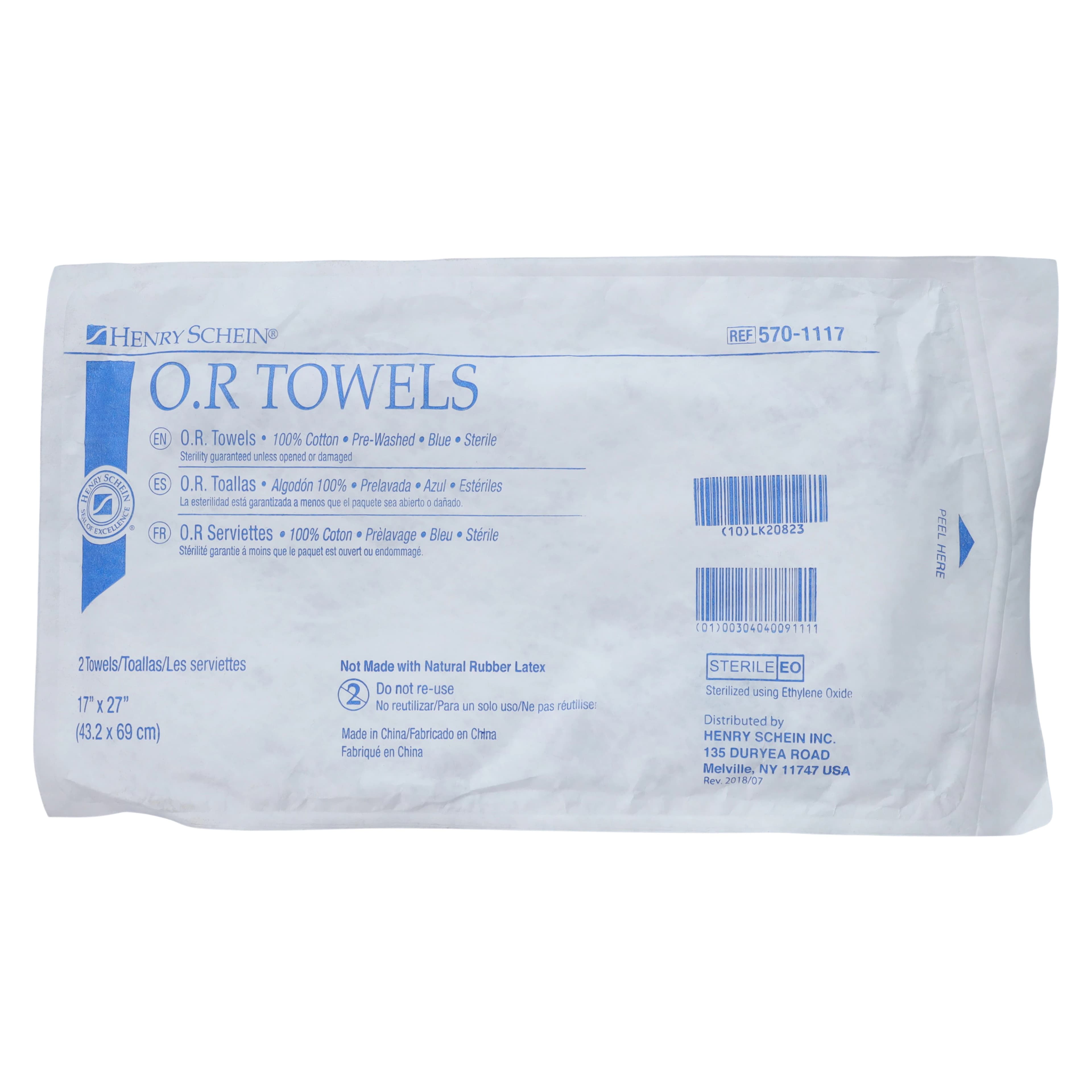 Henry Schein Towel O.R. Sterile Blue, 2s thumbnail 3