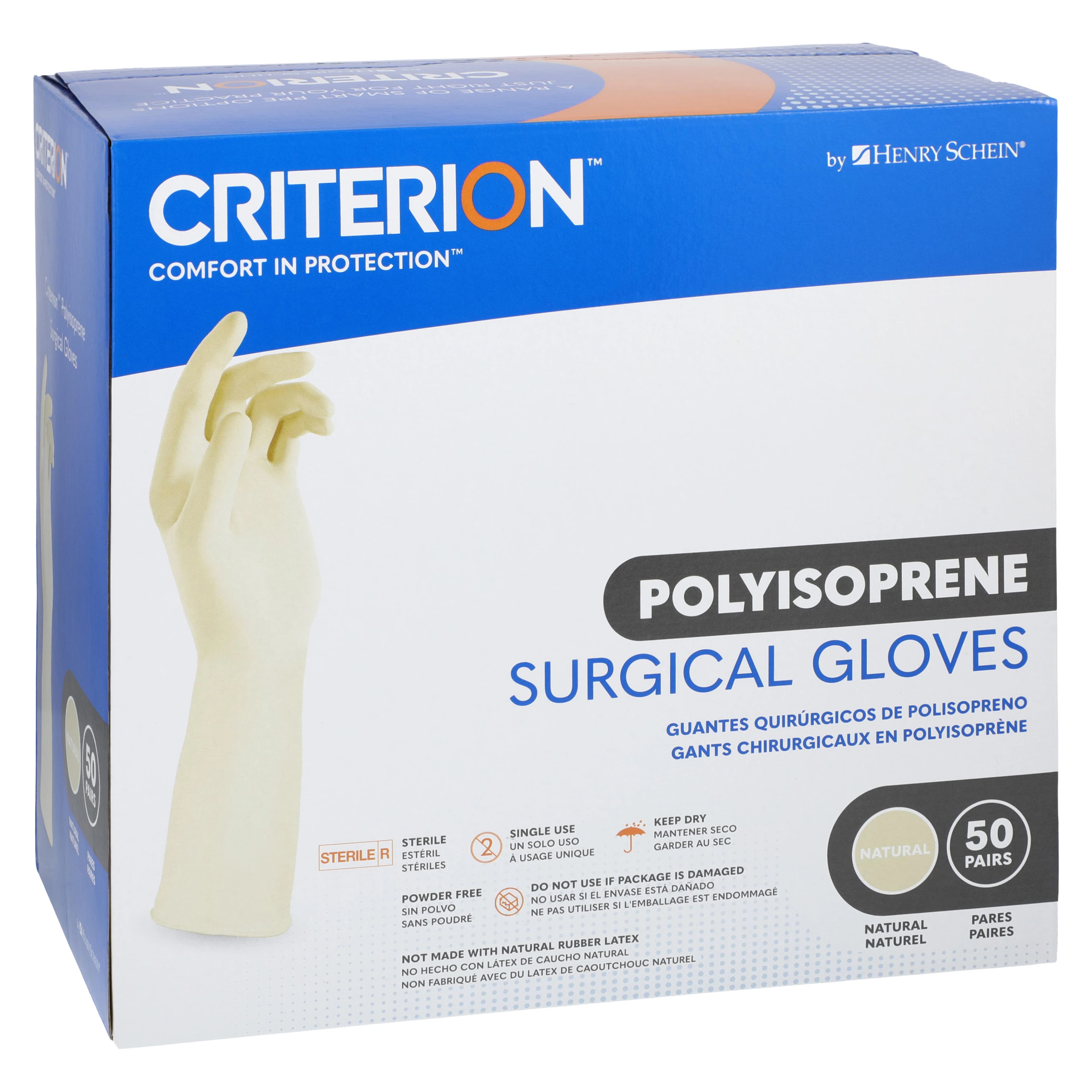 Criterion Polyisoprene Surgical Gloves, Powder-Free, Sterile, Size 6 1/2, Natural, 50 Pairs/Box thumbnail 4