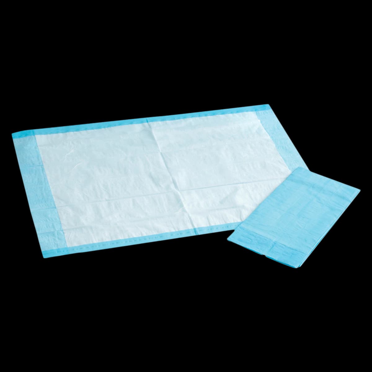 Henry Schein Incontinence Underpads, Disposable, Light Absorbency, 23x36", 2-Ply, White/Blue, 150/Ca - Underpads Disposable Light - Image 1