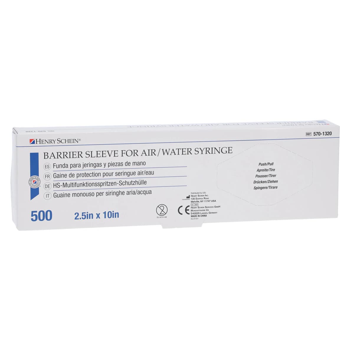 HSI Syringe Barrier Sleeve, 2.5 in x 10 in, Clear, 500/Box - HSI Syringe Covers - Image 1