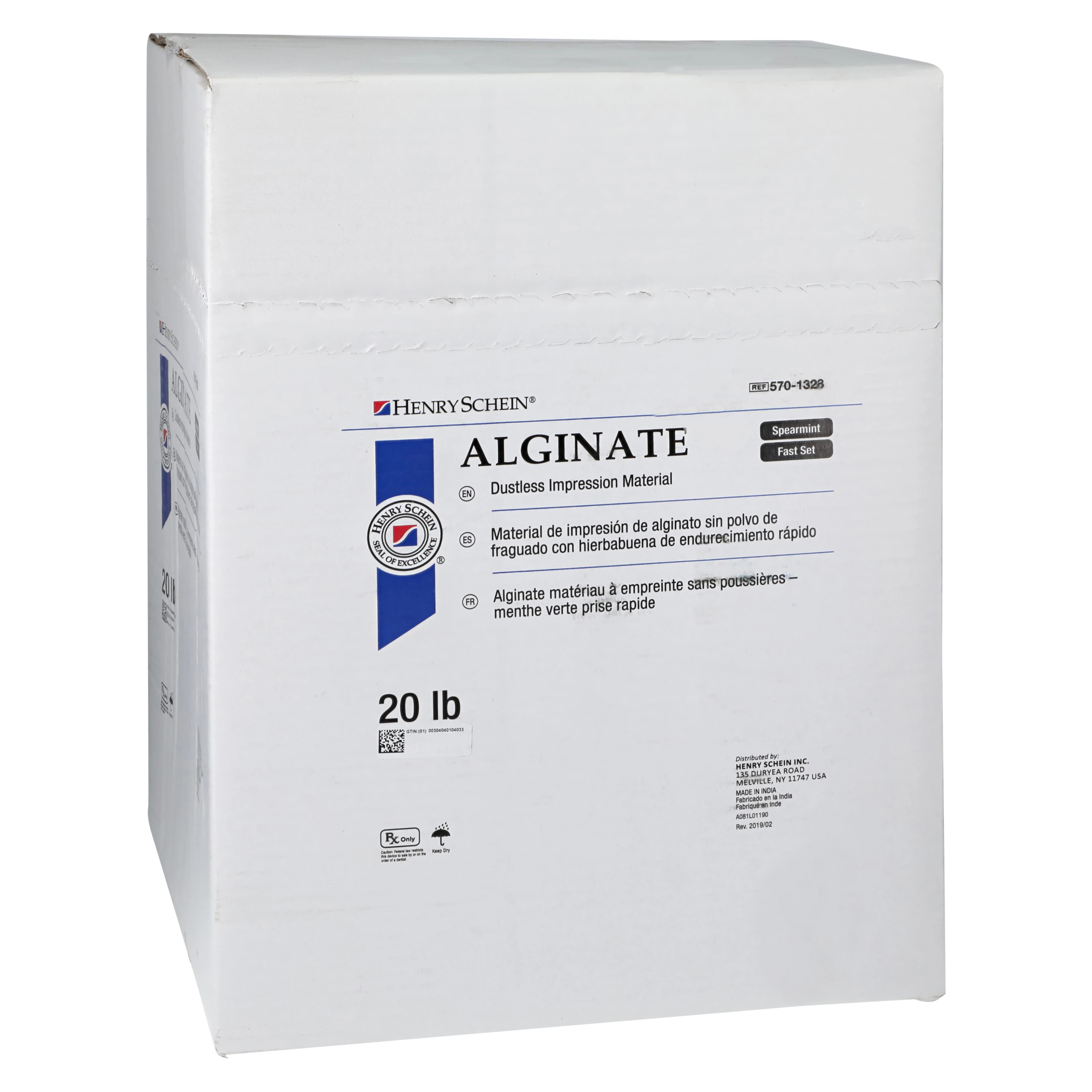 Henry Schein Alginate Dustless Impression Material, Spearmint, Fast Set, Regular Body, 20 Lb Refill Package thumbnail 2