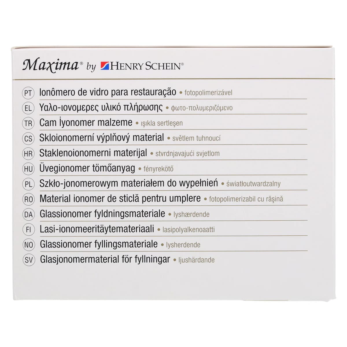 Maxima RGI Light-Cured Glass Ionomer Restorative, Application Capsule, Shade A1, 0.17 mL, 50/Pkg thumbnail 3