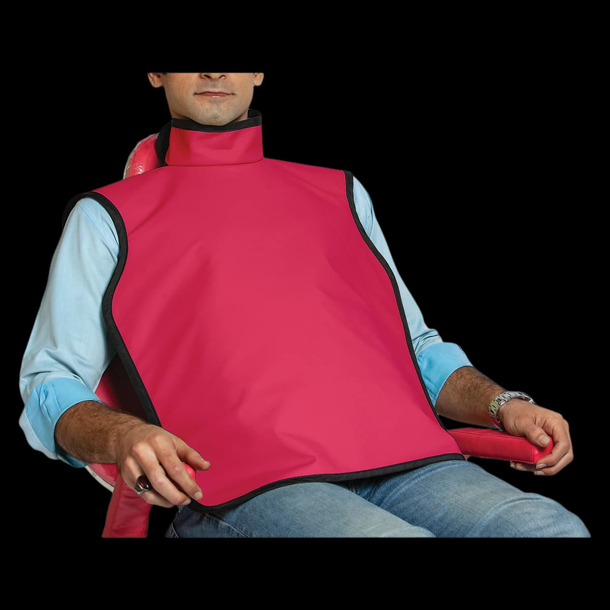 Maxi-Gard Adult X-Ray Apron with Collar, 0.3 mm Lead Equivalent, Pink, Each - Maxi-Gard Adult X-Ray Apron With Collar - Image 1