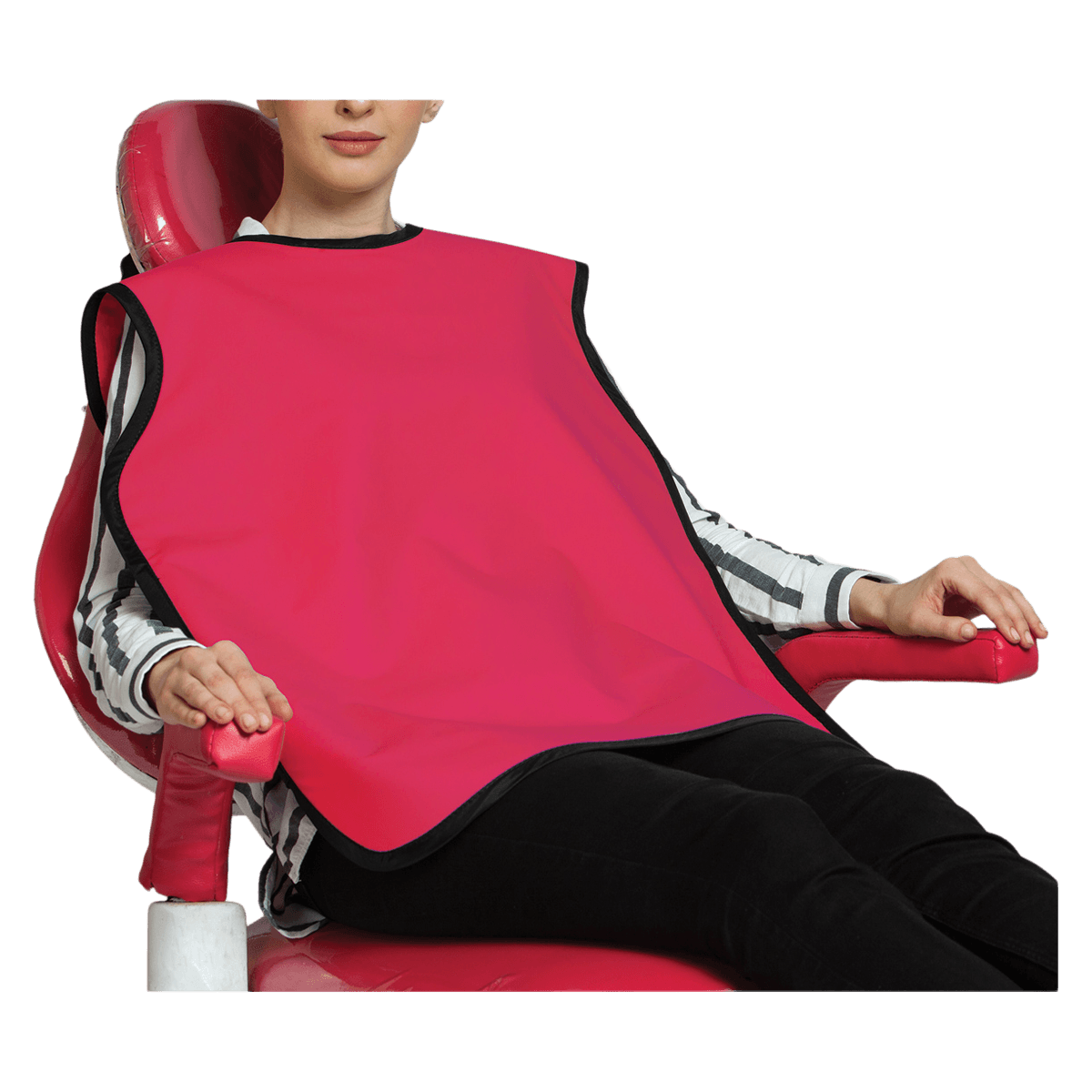 Maxi-Gard Adult X-Ray Lead Apron Without Collar, Pink, 0.3 mm Lead Equivalent, Each thumbnail 2