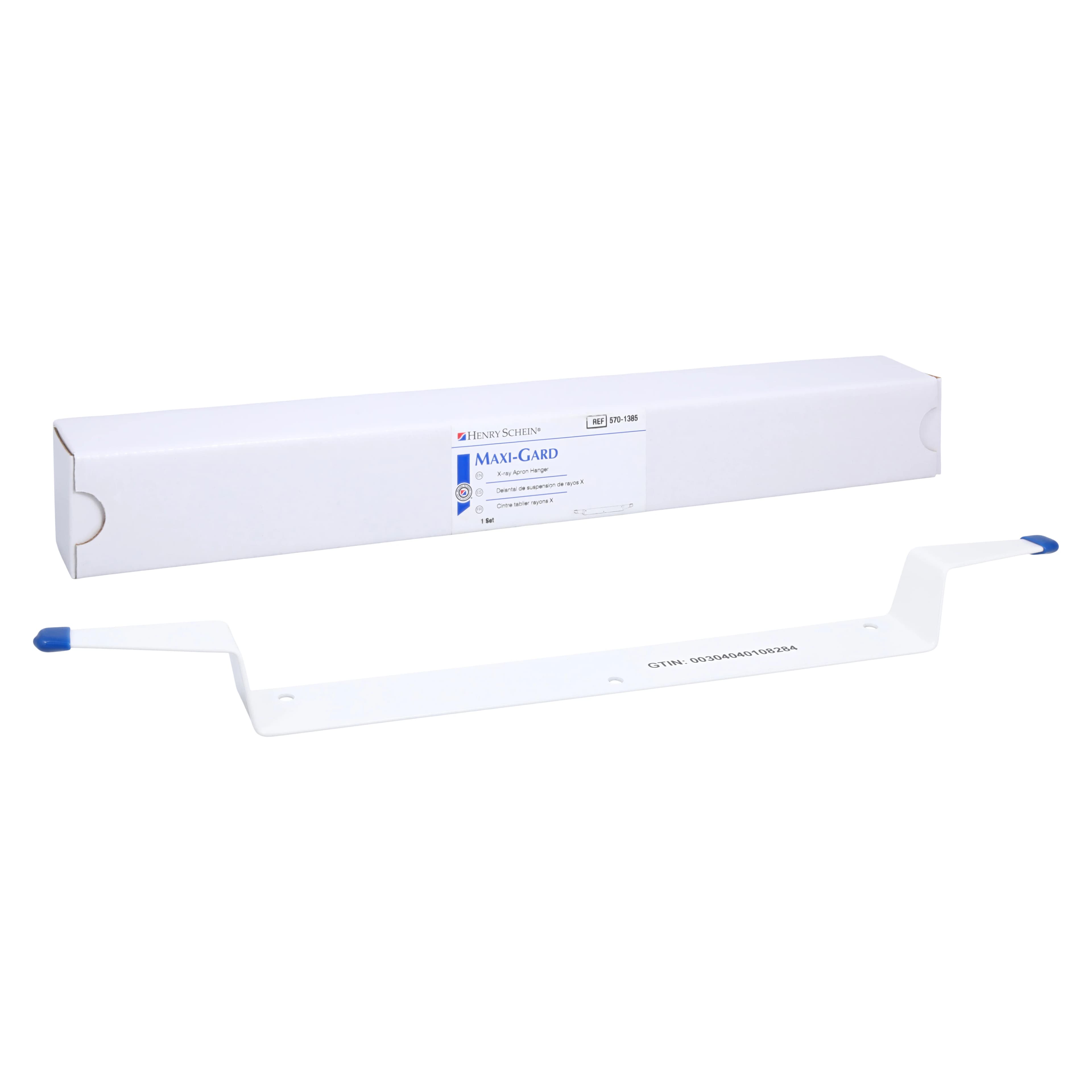 Maxi-Gard X-Ray Apron Hanger, White, 1 3/8 in x 14 7/8 in x 8 1/4 in, Each thumbnail 2